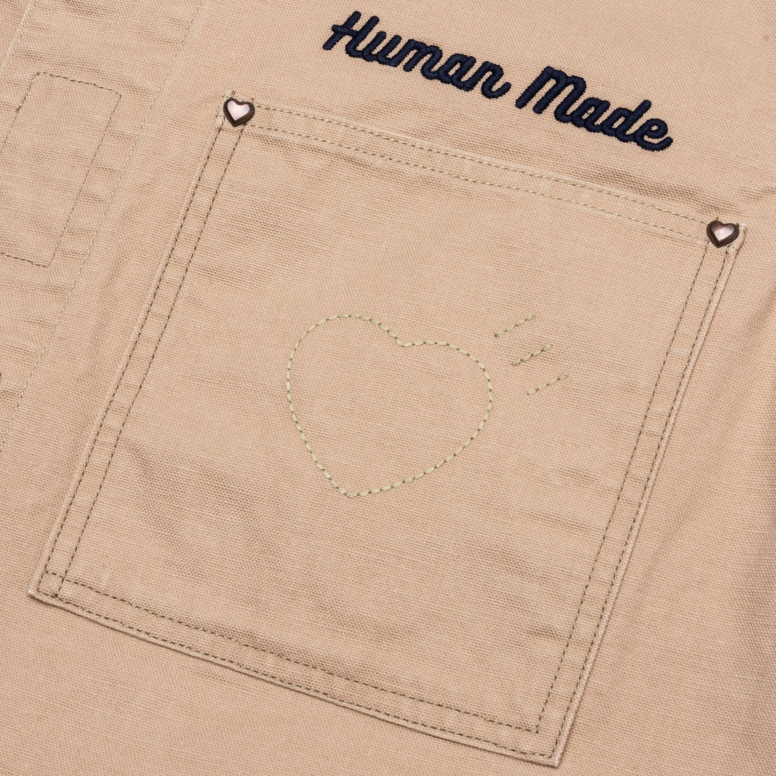 WASHED DUCK COVERALL JACKET - BEIGE - 4