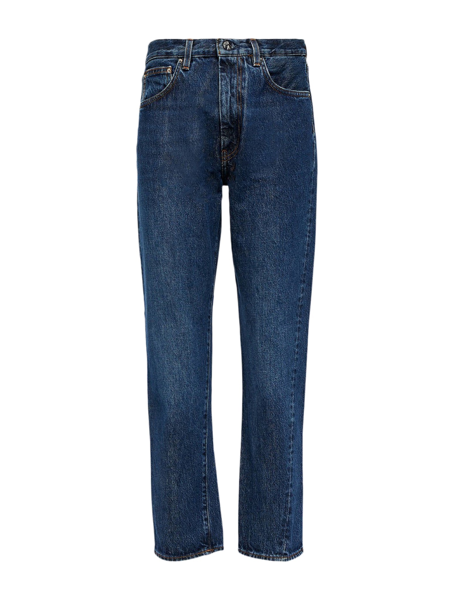 Wide tapered leg denim dark blue