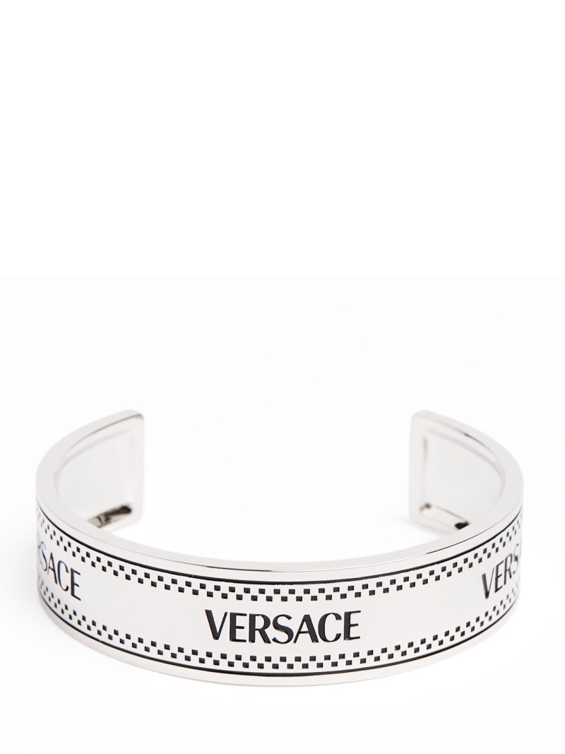 Metal logo cuff bracelet - 1