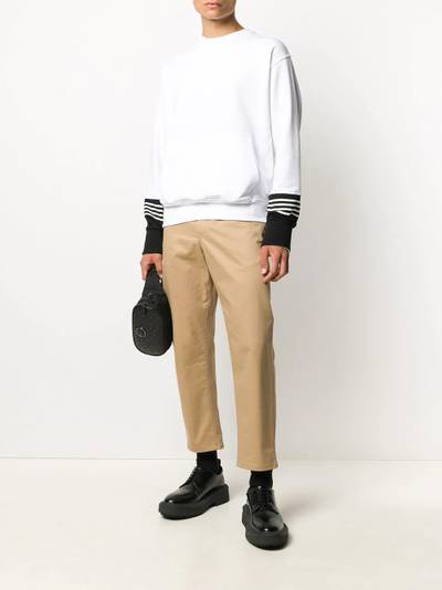 Neil Barrett striped cuff sweatshirt outlook