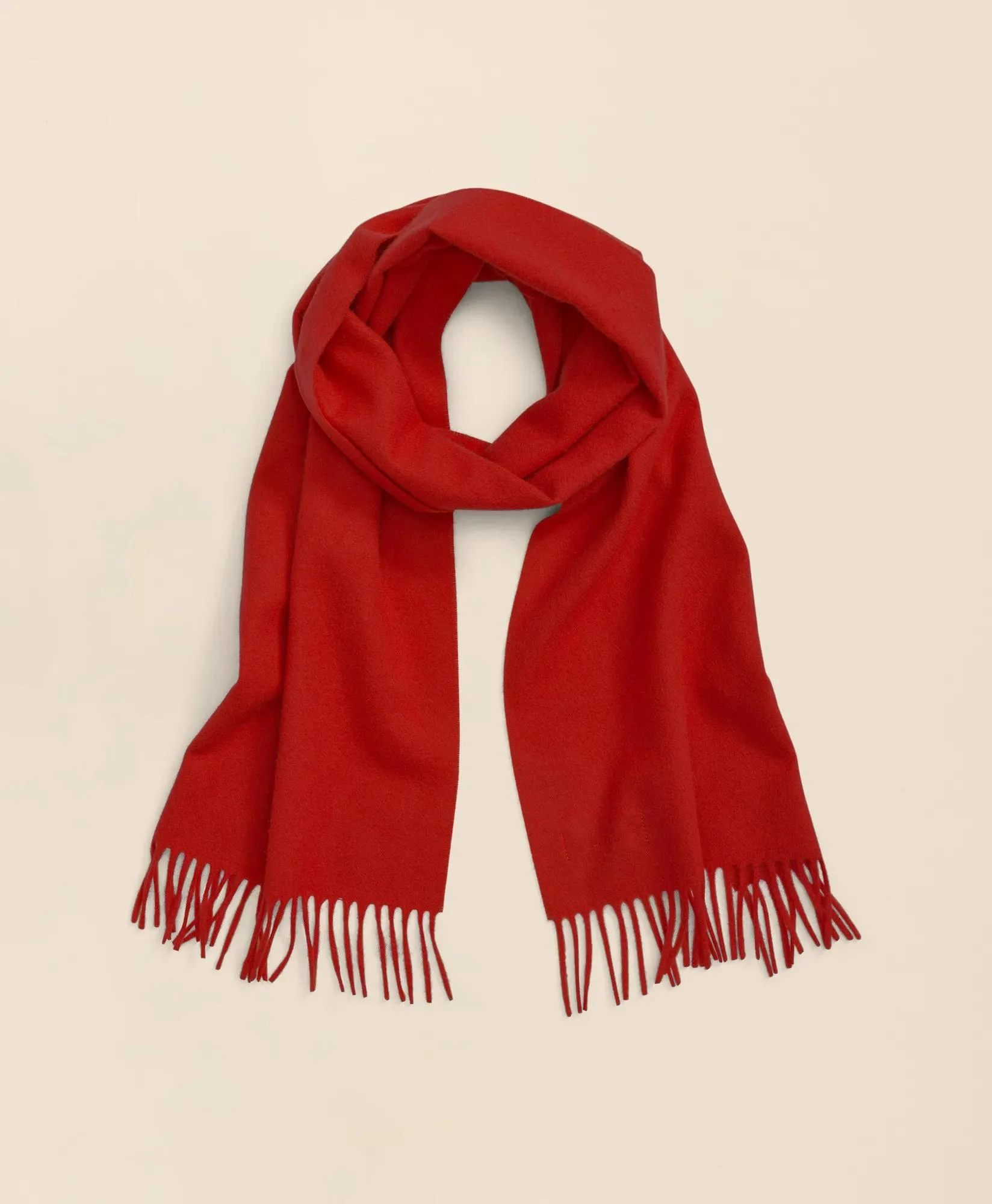 Cashmere Fringed Scarf - 1