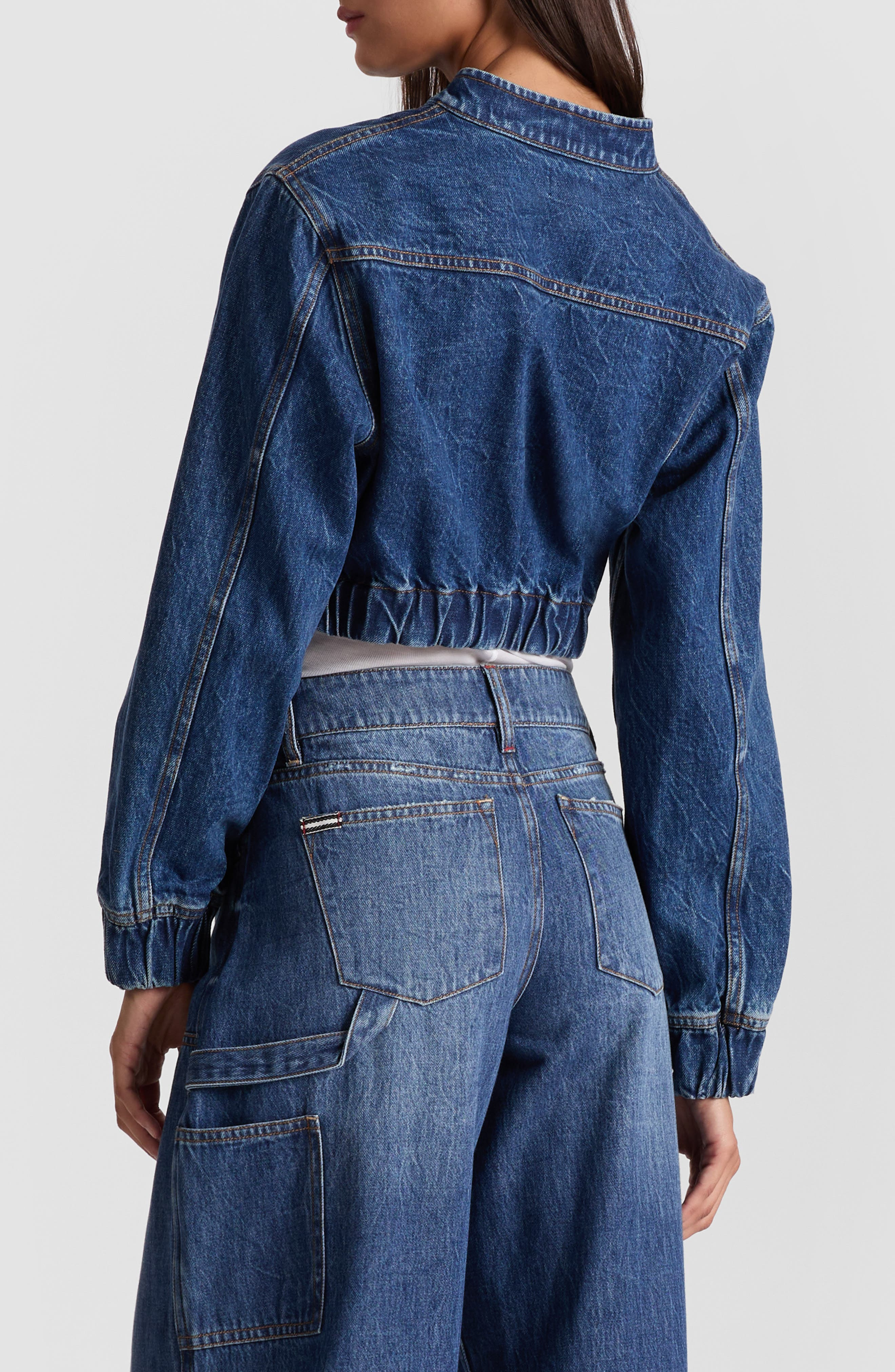 Alice + Olivia Mateo Denim Carpenter Jacket in Cambria Vintage at Nordstrom - 2