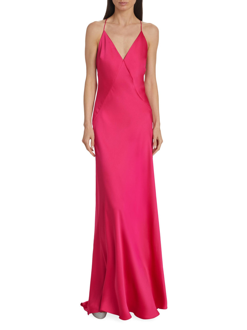 Women's Caspe Crisscrossed-Back Gown - Hot Pink 3