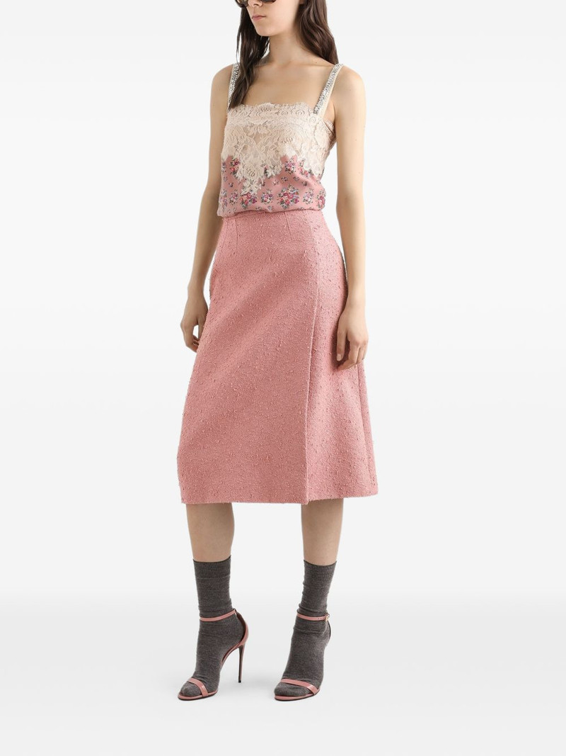 Dolce & Gabbana floral-print lace-detail top outlook