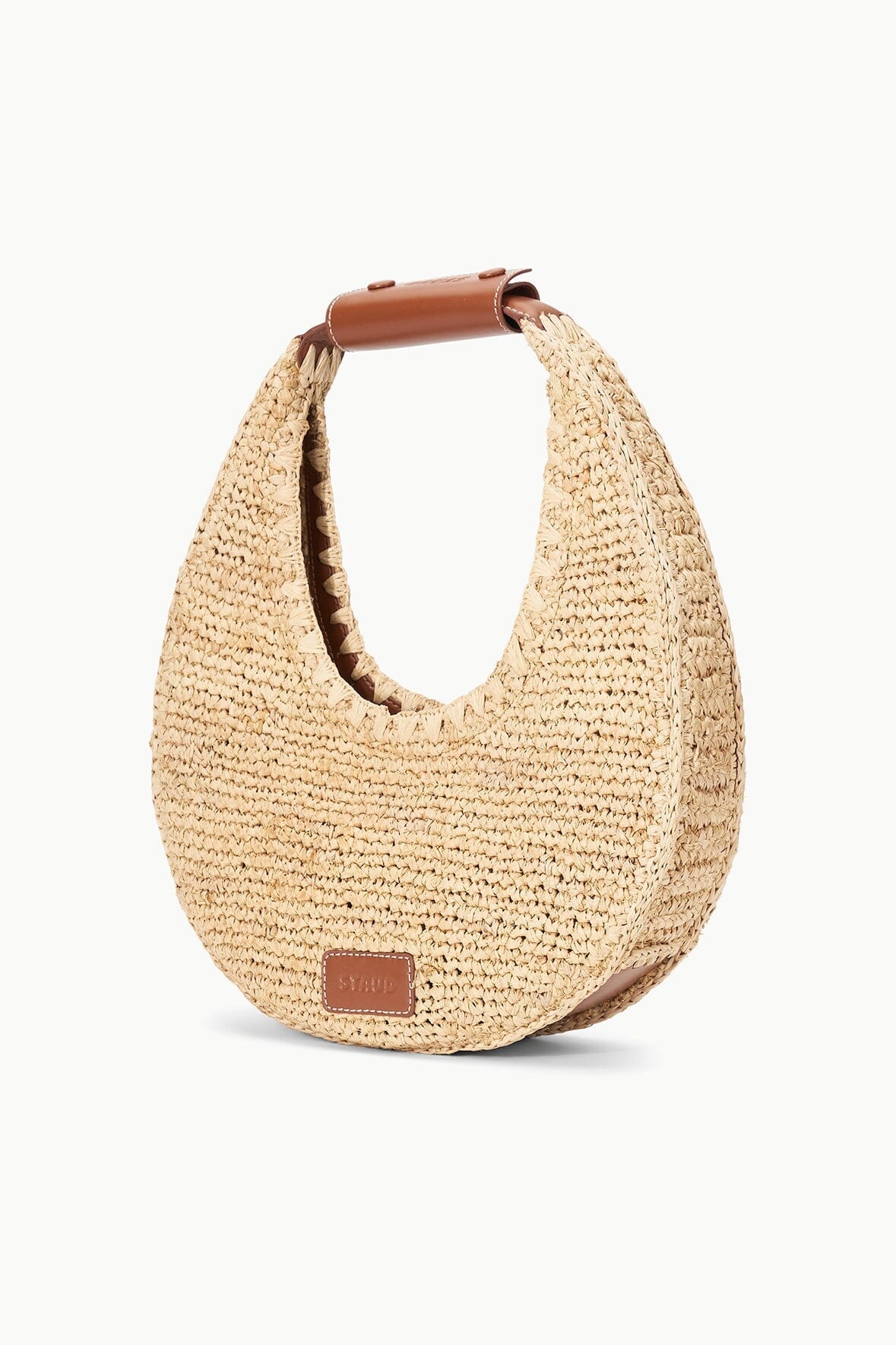 STAUD MOON RAFFIA BAG NATURAL TAN - 3