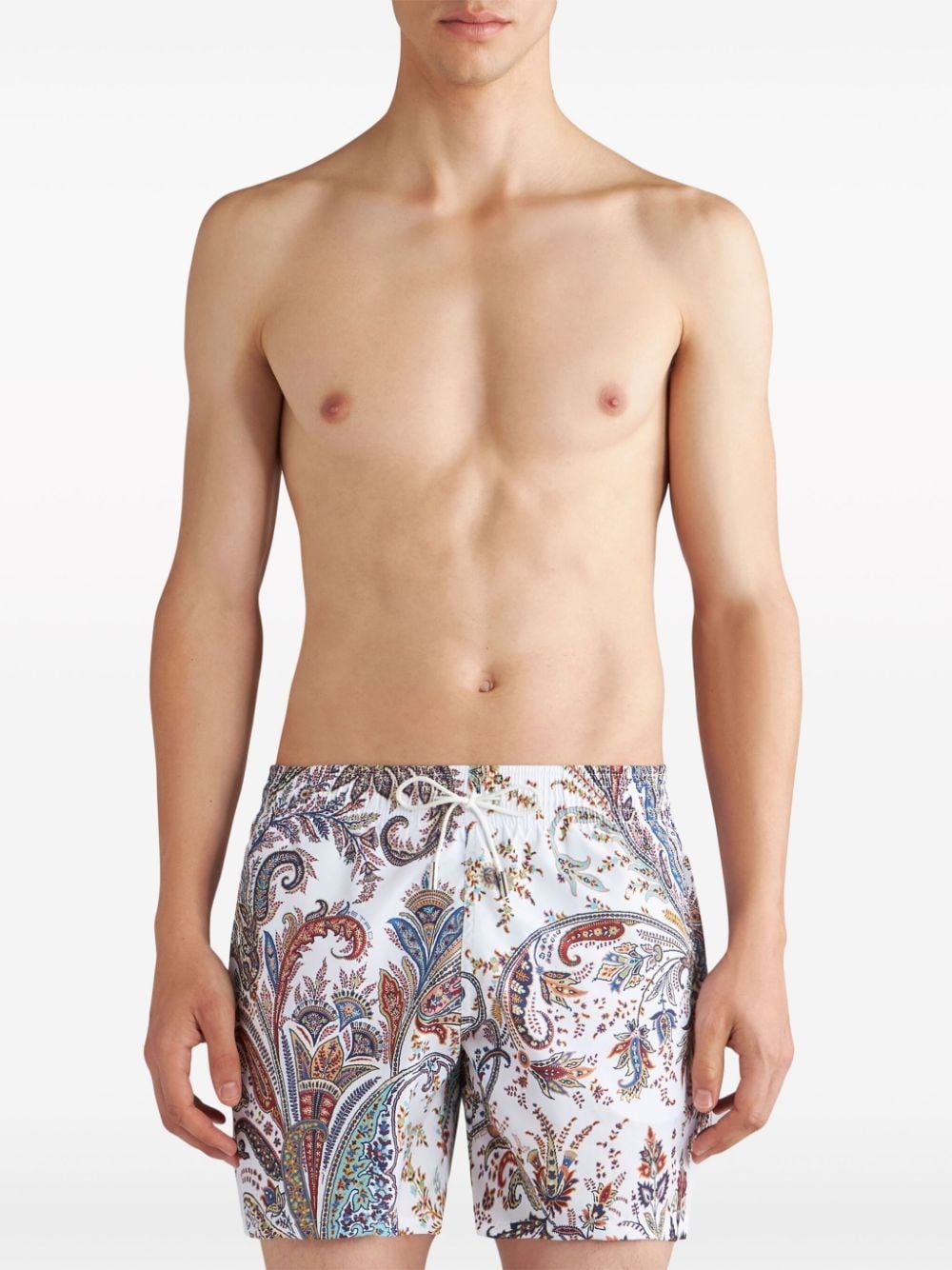 paisley-print drawstring swim shorts - 3