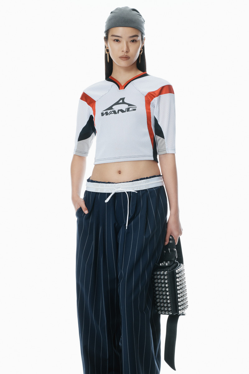 Pinstripe Tropical Wool Stretch Pant 3