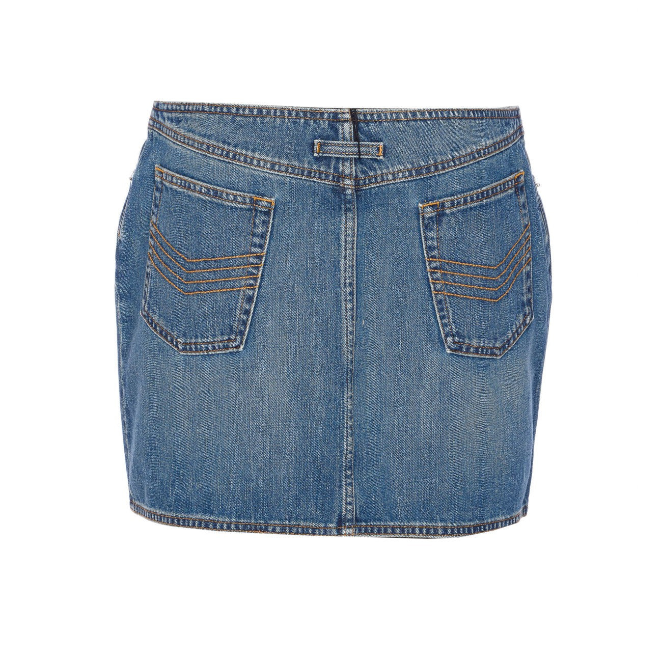 Jean Paul Gaultier Women Mini Denim Front Zipped Skirt - 2