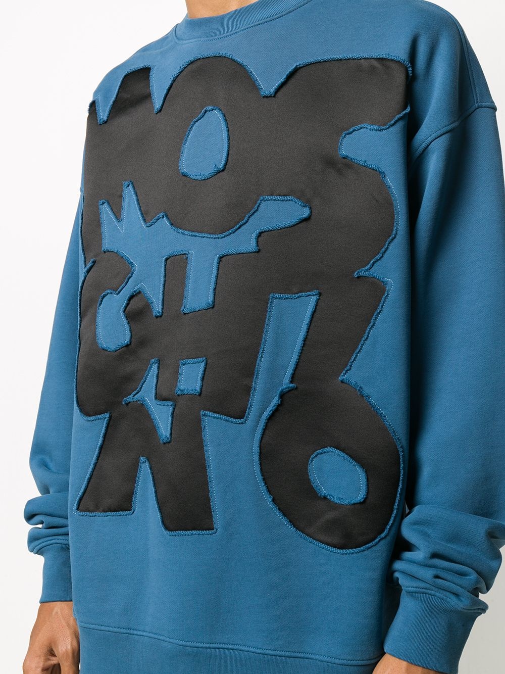 appliqué-logo cotton sweatshirt - 5