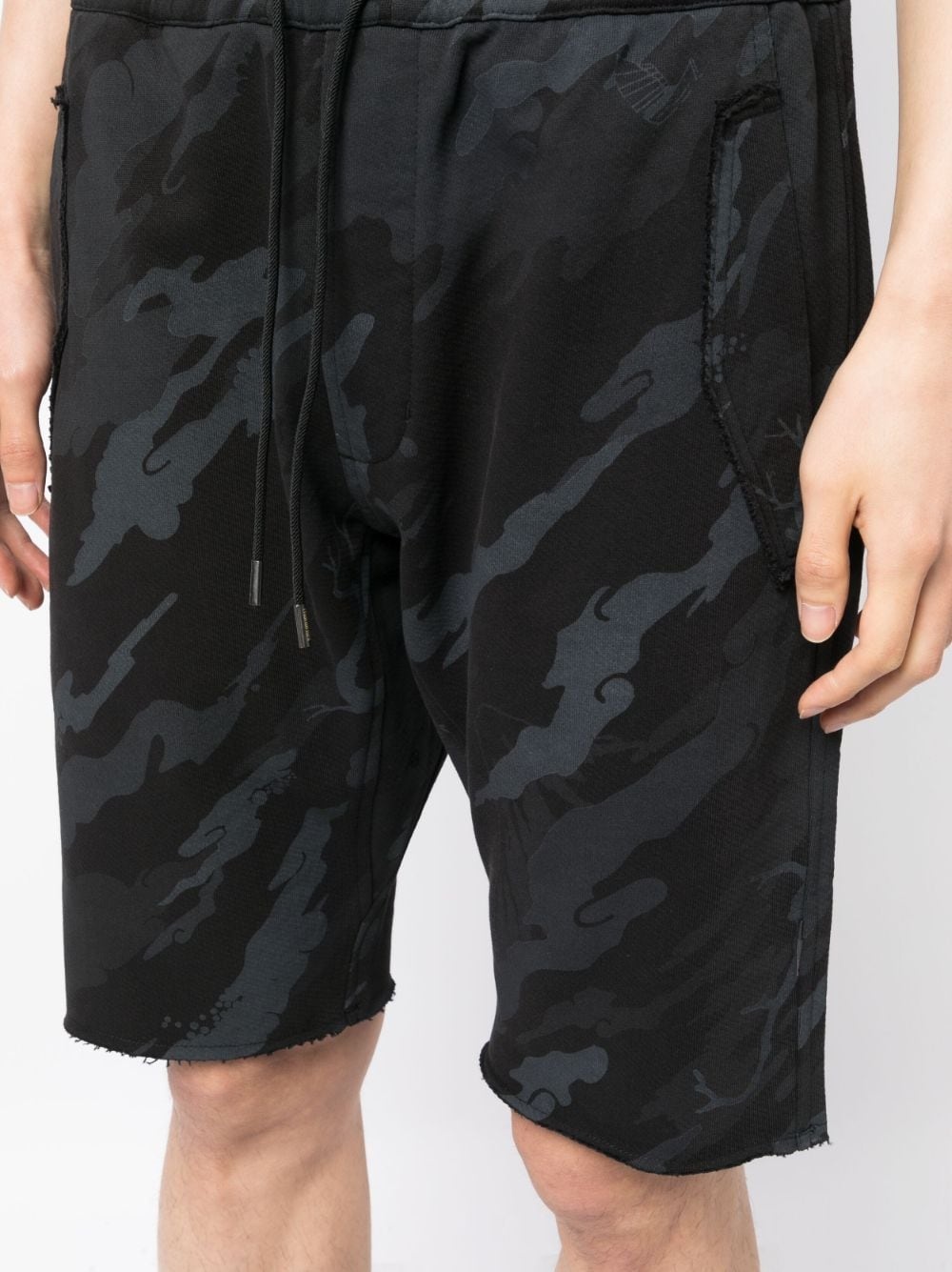 BONSAI FOREST-PRINT COTTON SHORTS - 5