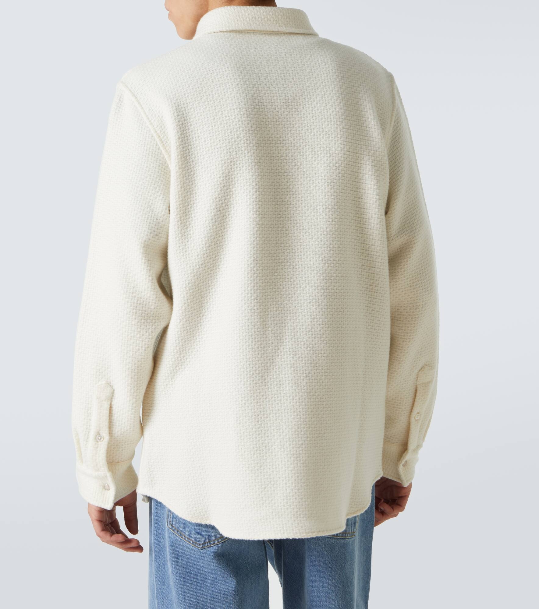 Waffle-knit cashmere shirt - 4