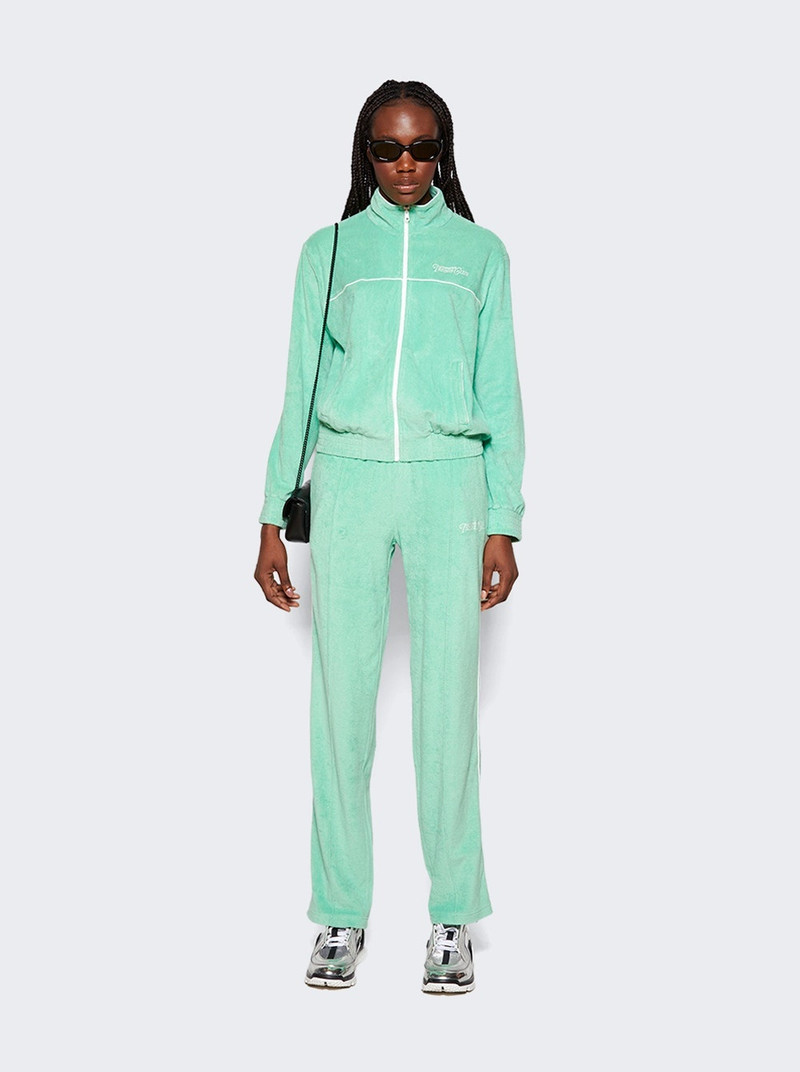 Sporty & Rich Rizzoli Tennis Terry Track Jacket Washed Kelly And White outlook