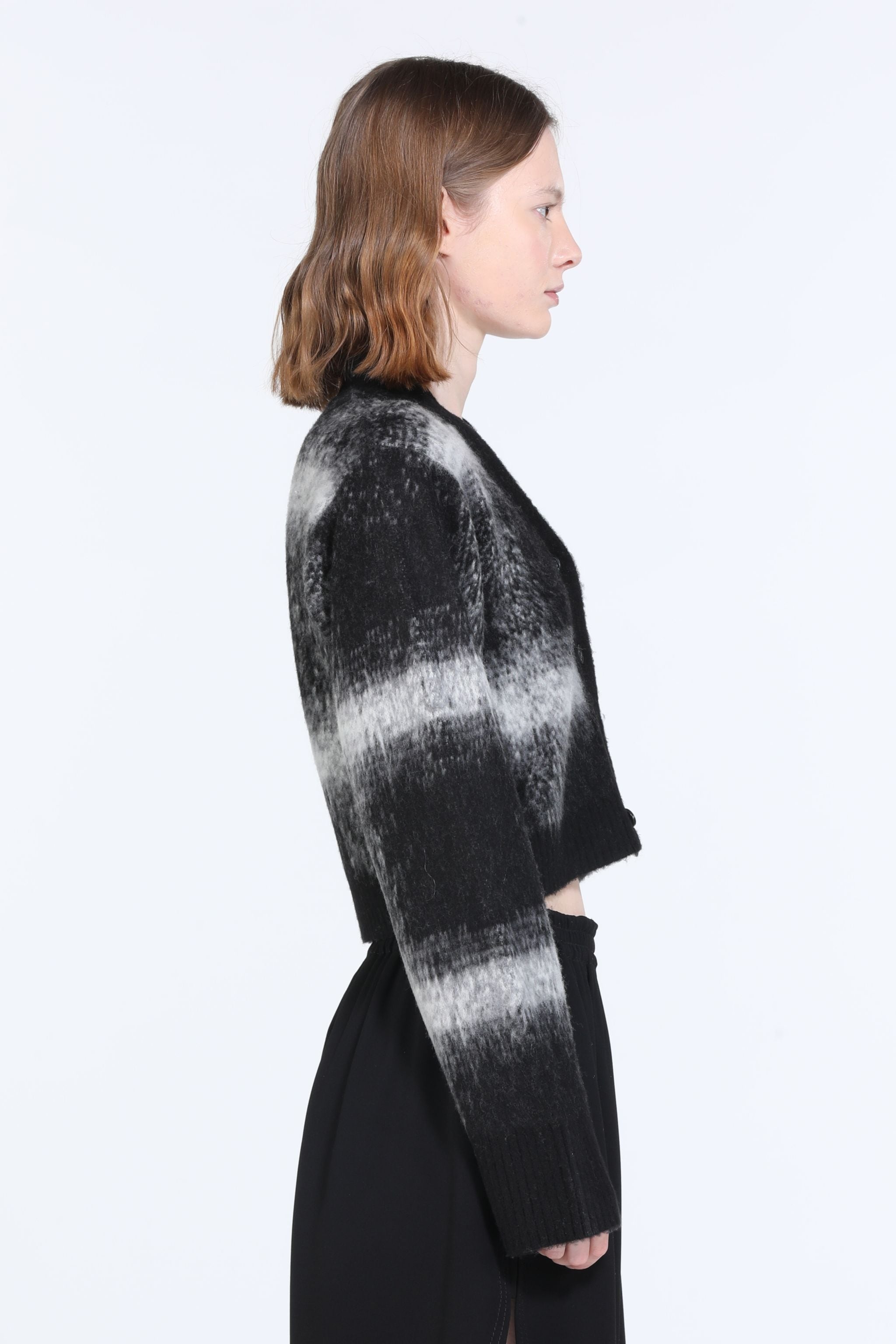 CHECKED CROPPED CARDIGAN - 3