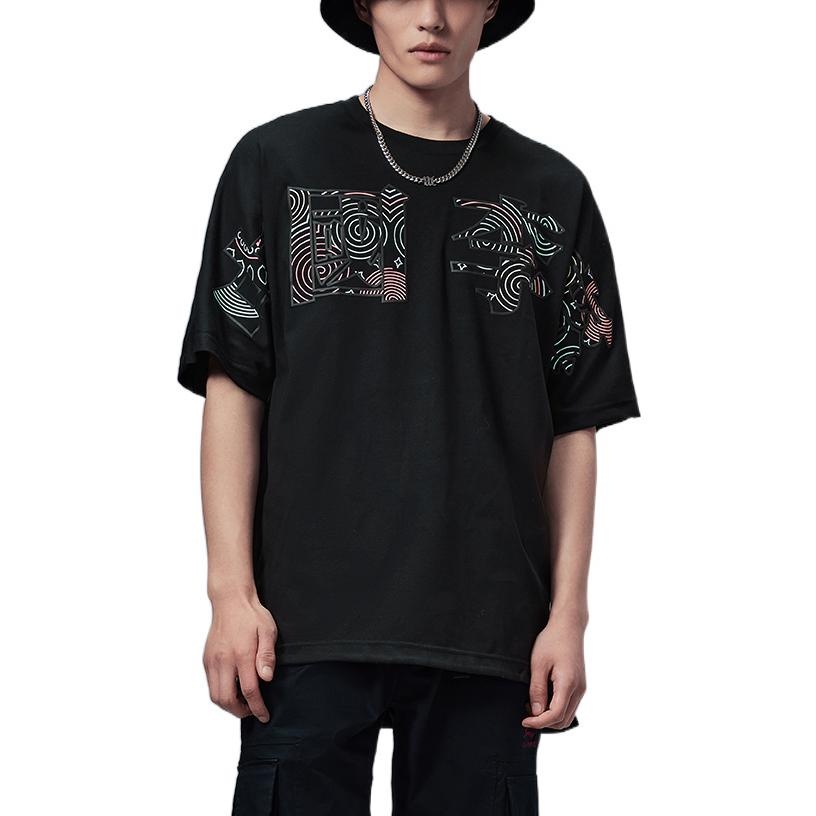 Li-Ning Big Logo Loose Fit T-shirt 'Black' AHSS100-1 - 4