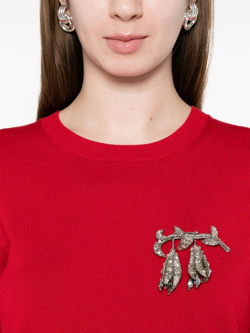 brooch-detail T-shirt 5