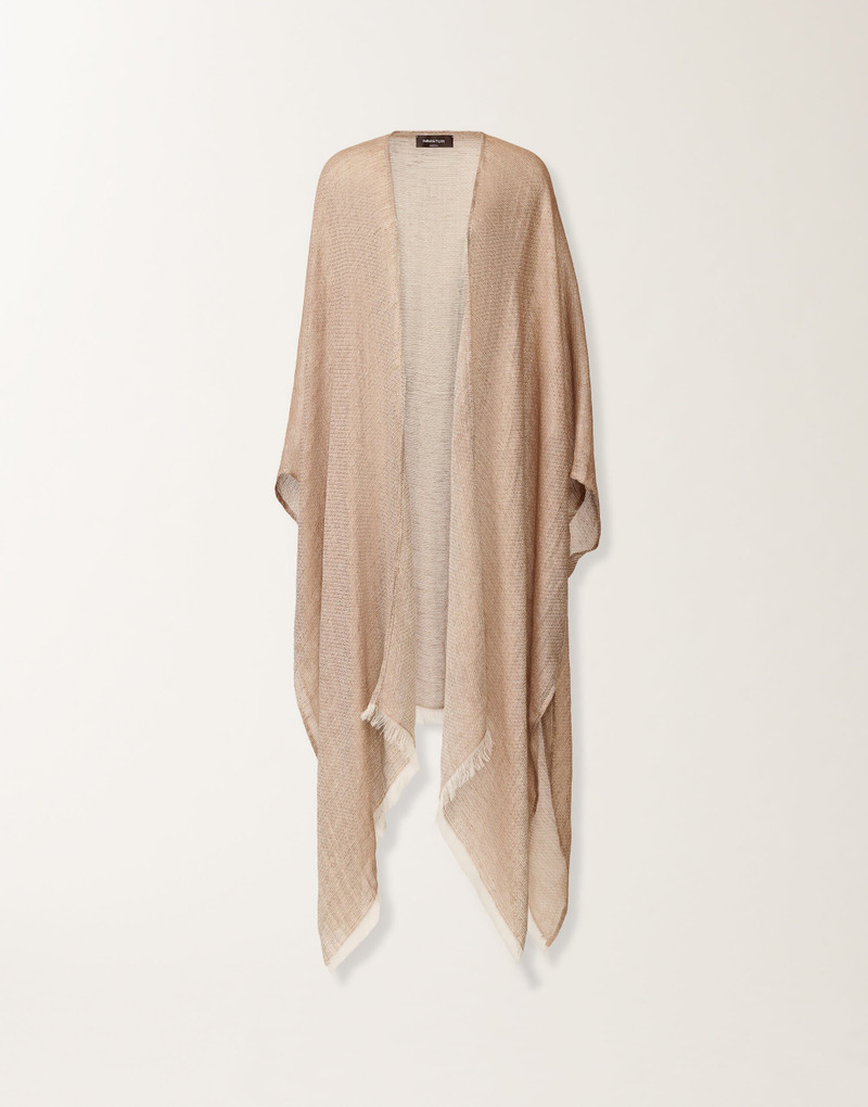 Linen and viscose kaftan with lurex 1