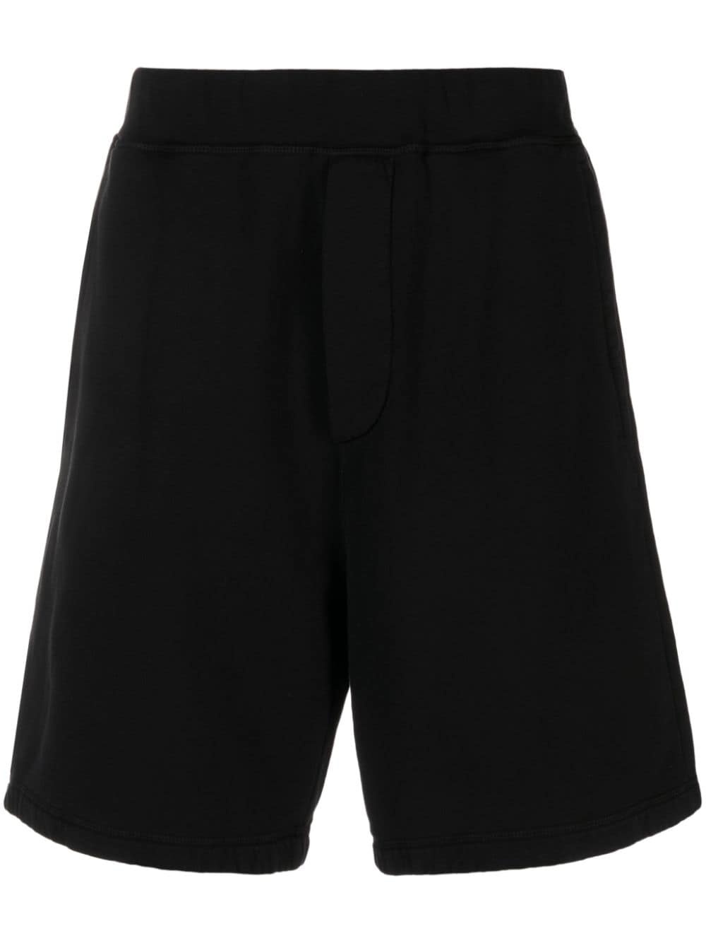 logo-print cotton track shorts - 1