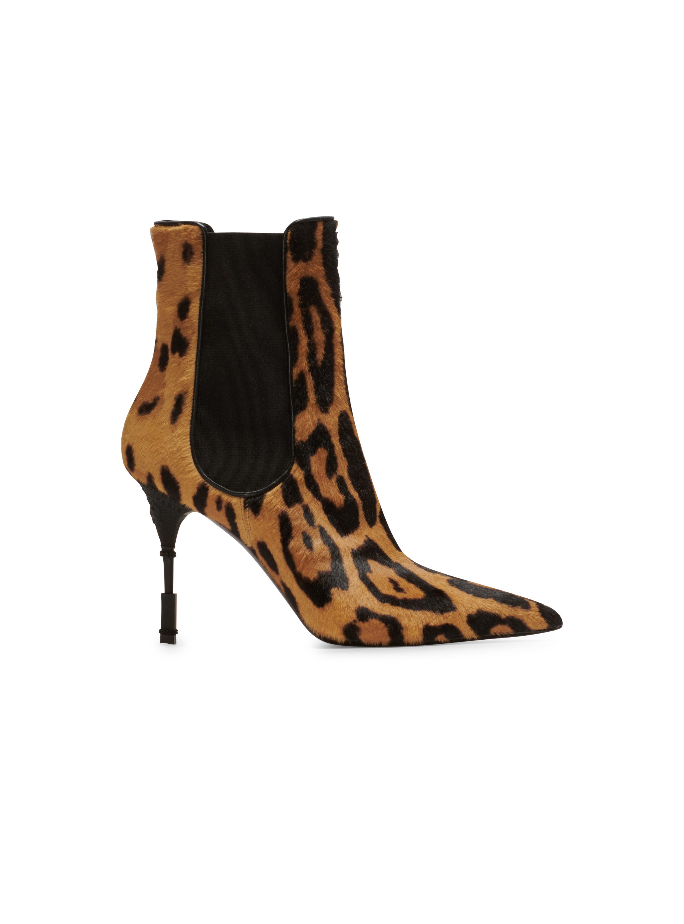 Moneta leopard print leather ankle boots - 1
