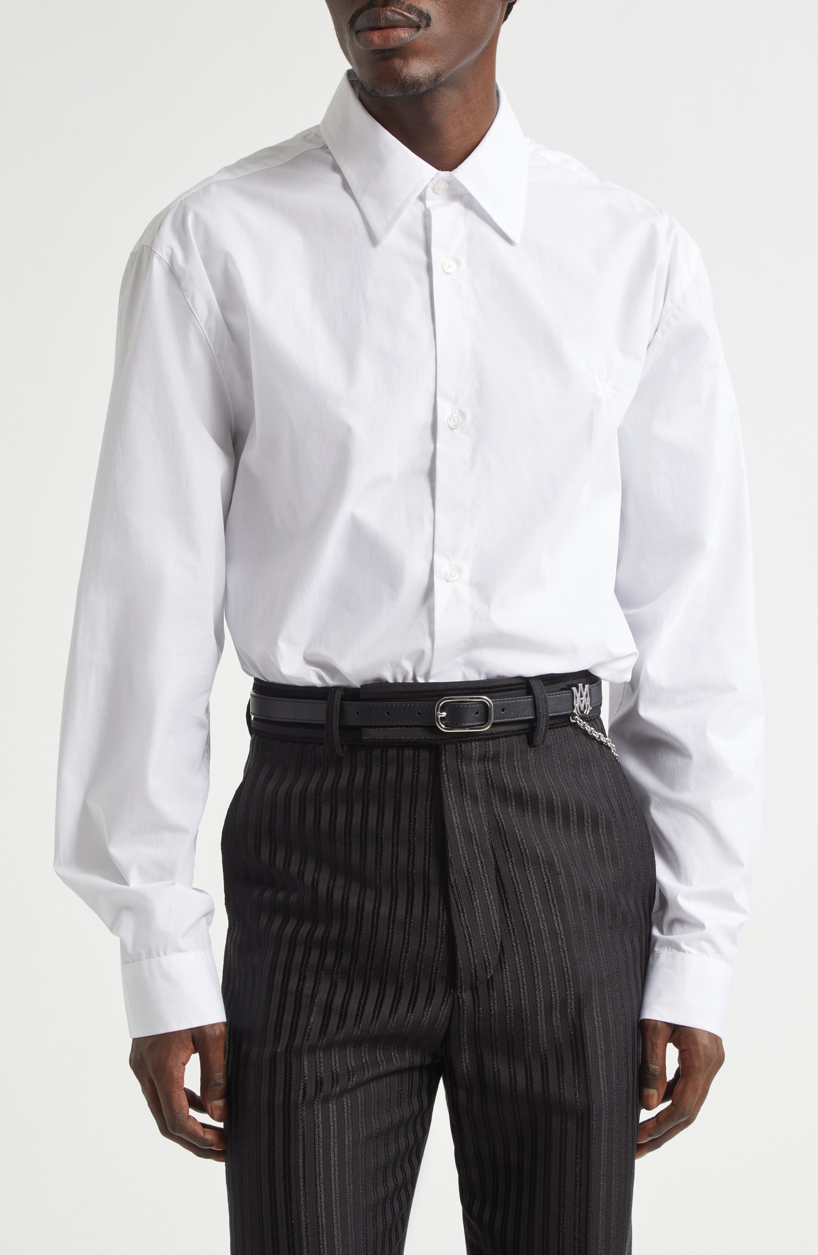 AMIRI Poplin Dress Shirt in White at Nordstrom - 1