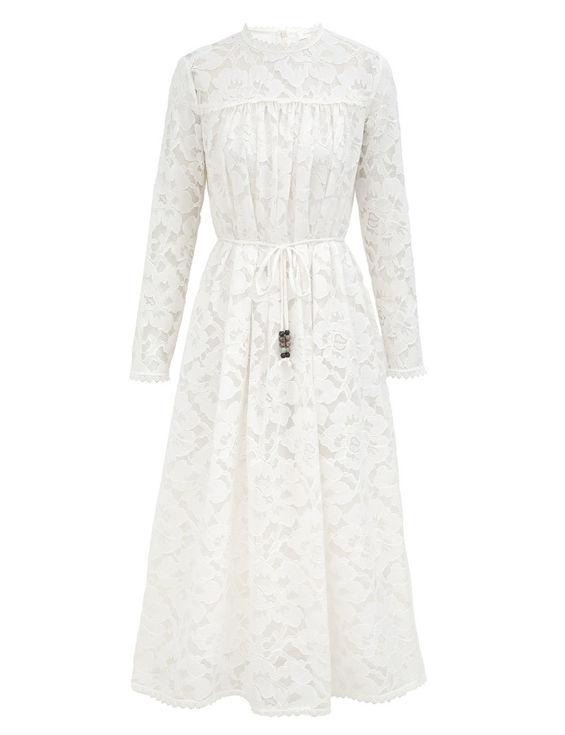Zimmermann ILLUMINATE LACE MAXI DRESS - 3984DS251CRM | REVERSIBLE