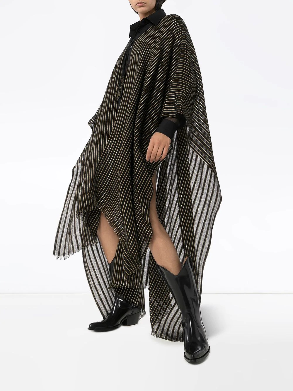 striped poncho - 2