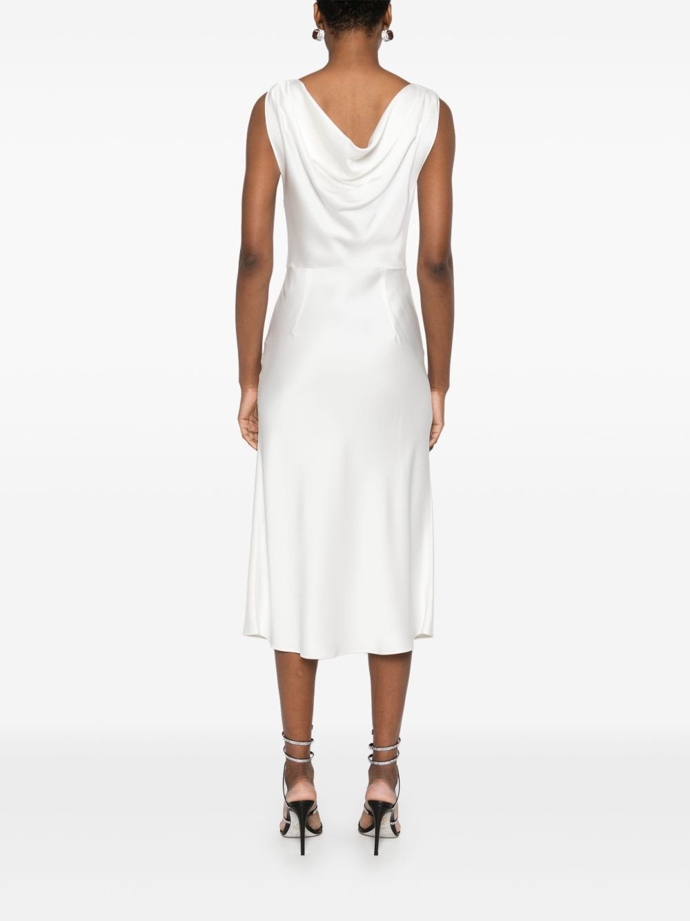 cowl-neck midi dress - 4