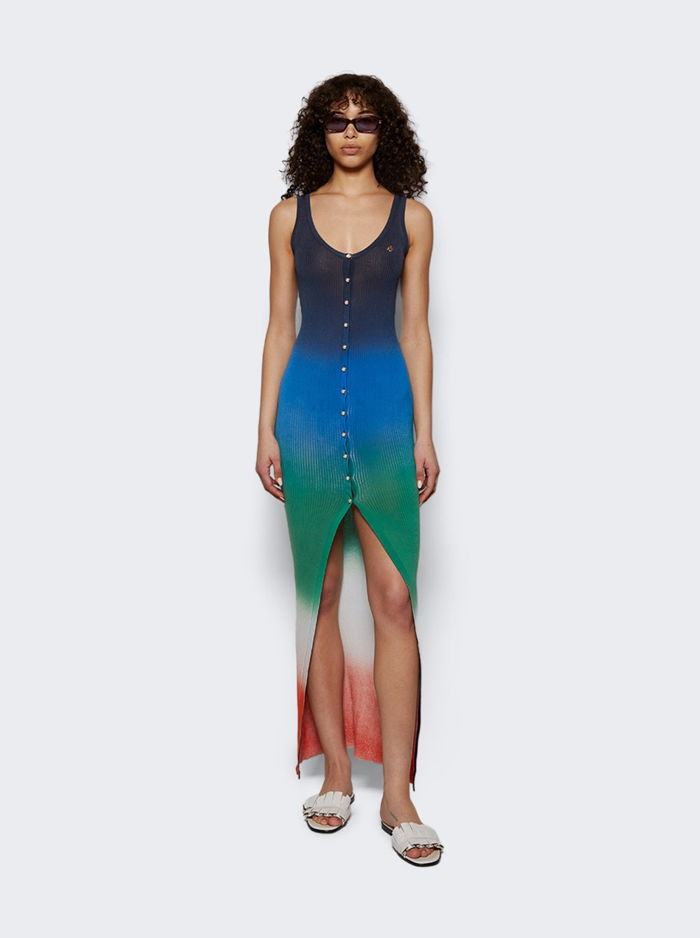 Gradient Long Rib Dress Multicolor - 5