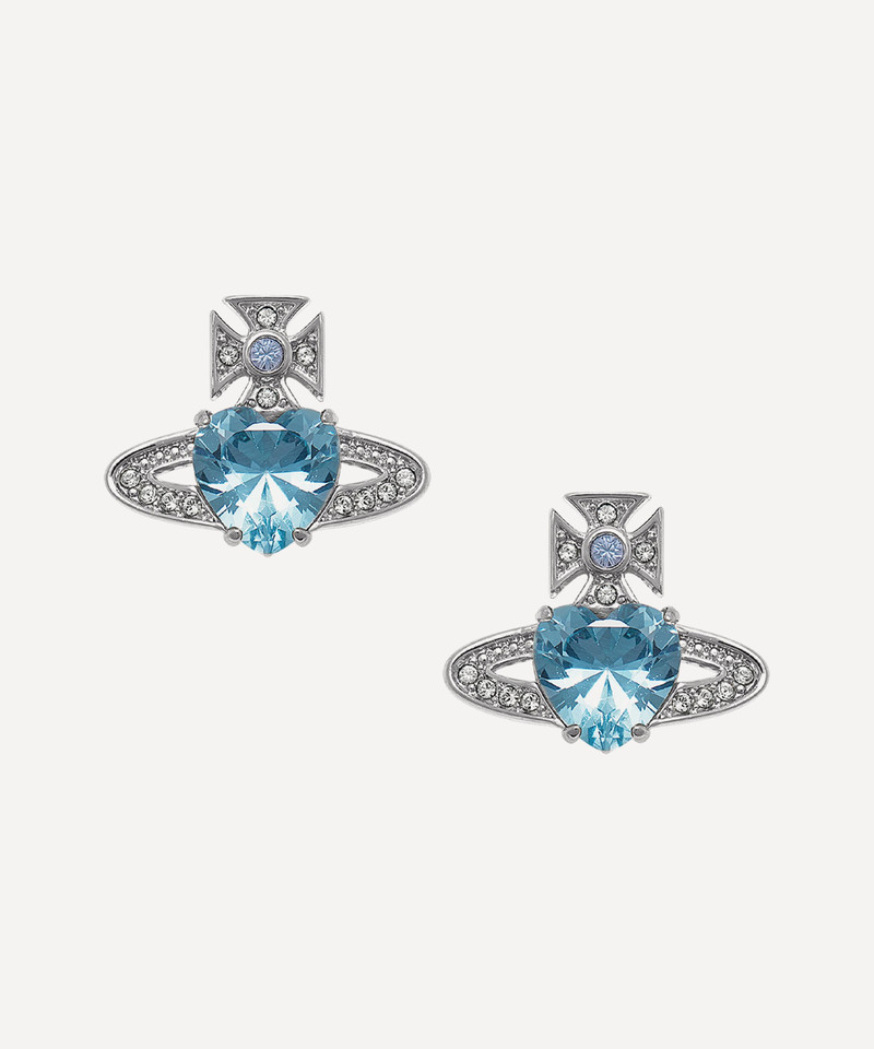 Vivienne Westwood Platinum Ariella Stud Earrings outlook