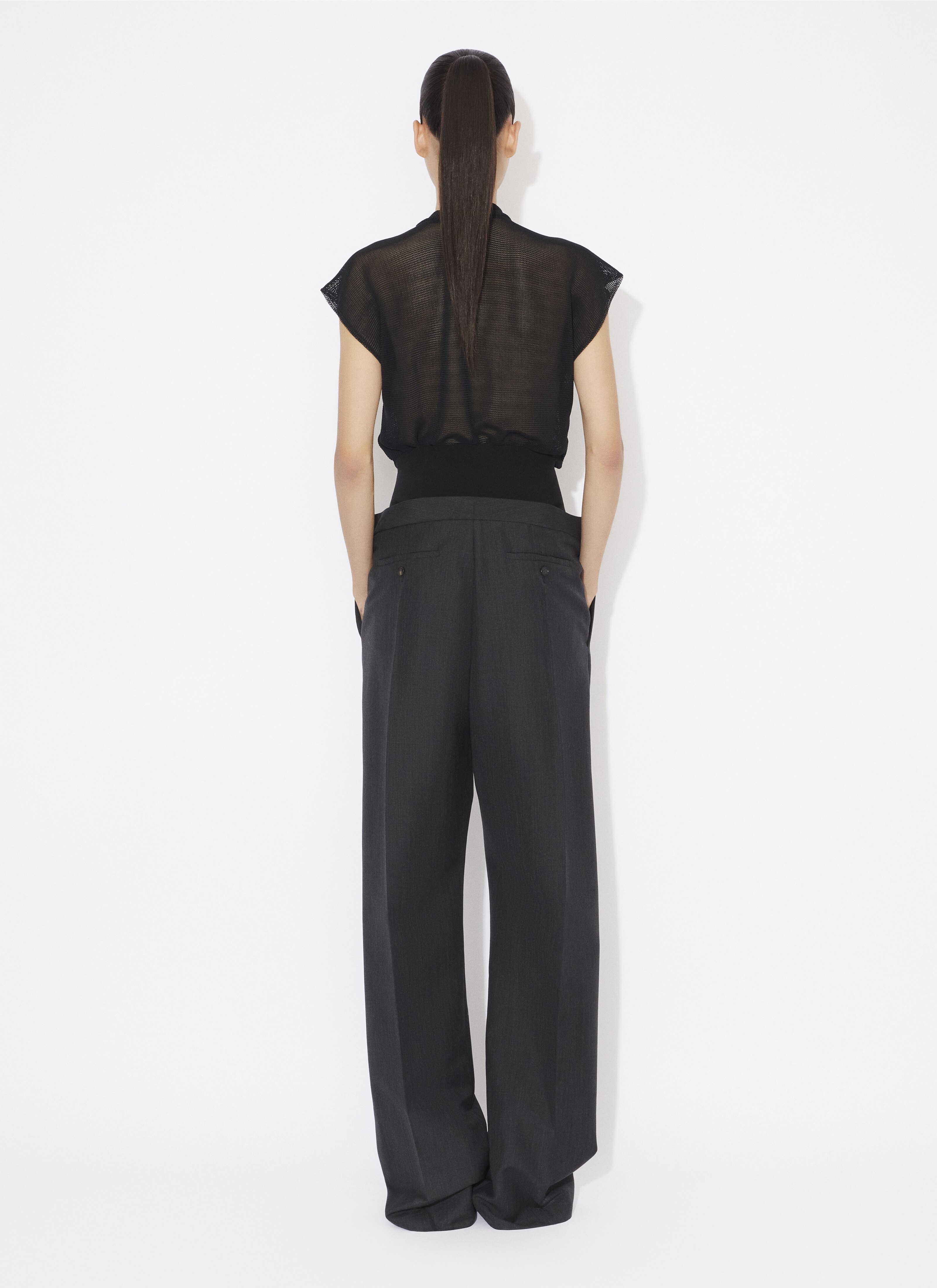 TAILORED TROUSERS WITH KNIT BAND - 3