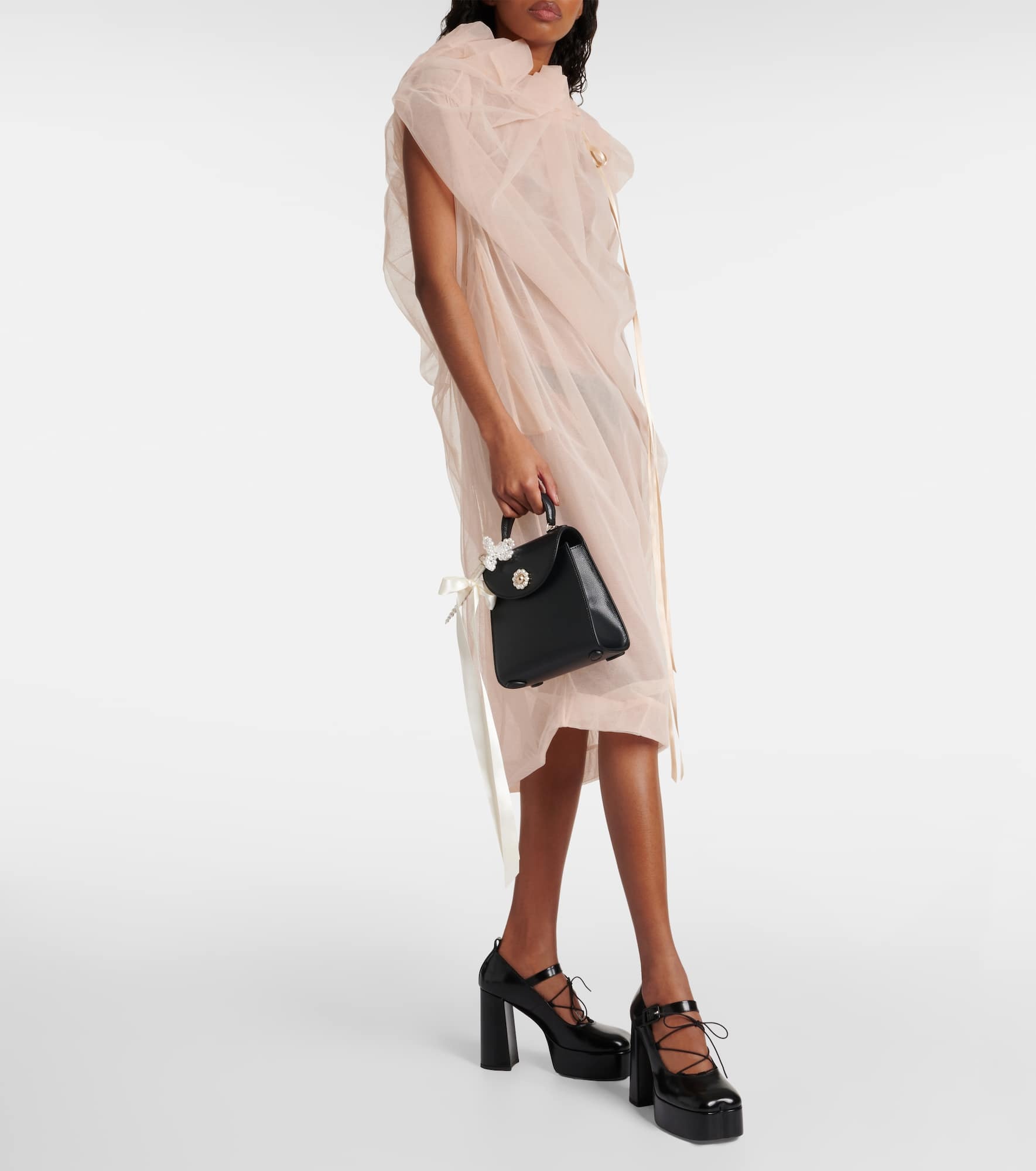 Valentine Mini leather tote bag - 5