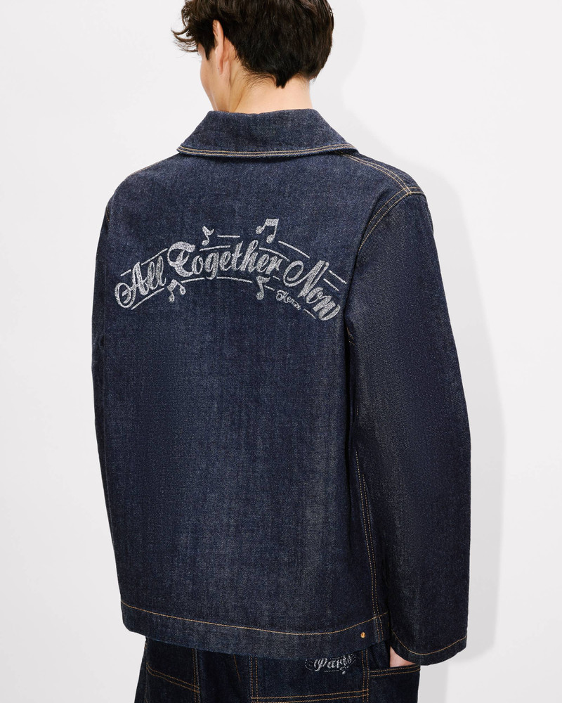'KENZO Winter Holidays' shawl chore jacket in japanese denim 8