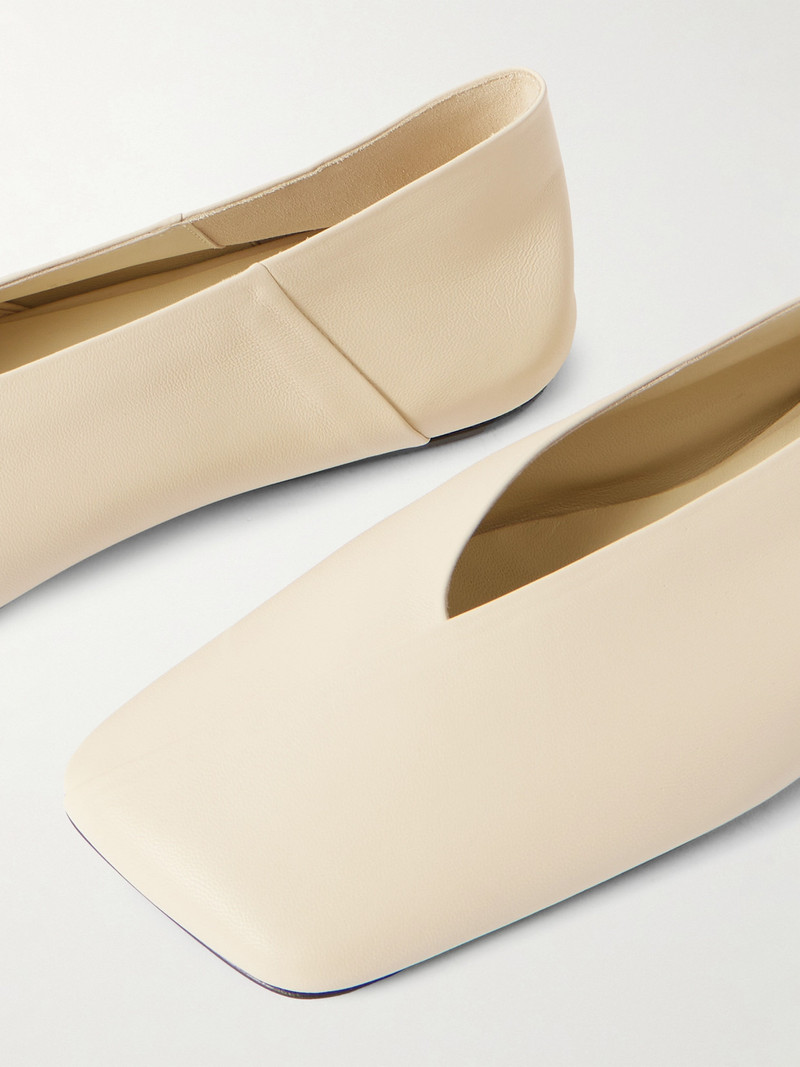 Asymmetric Leather Ballet Flats 4
