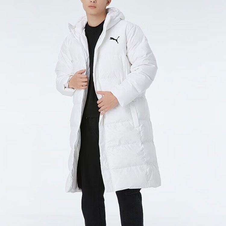 PUMA Long Oversized Down Jacket 'White Black' 585403-02 - 5
