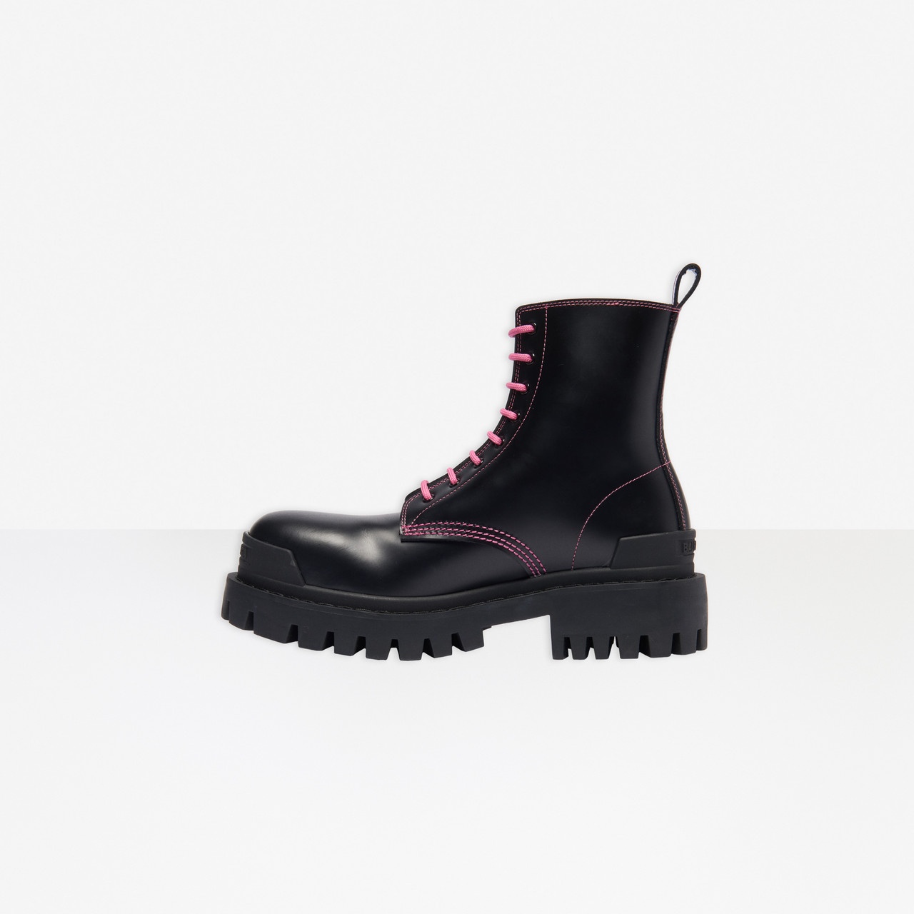 Strike 20mm Lace-up Boot in black matte calfskin - 5