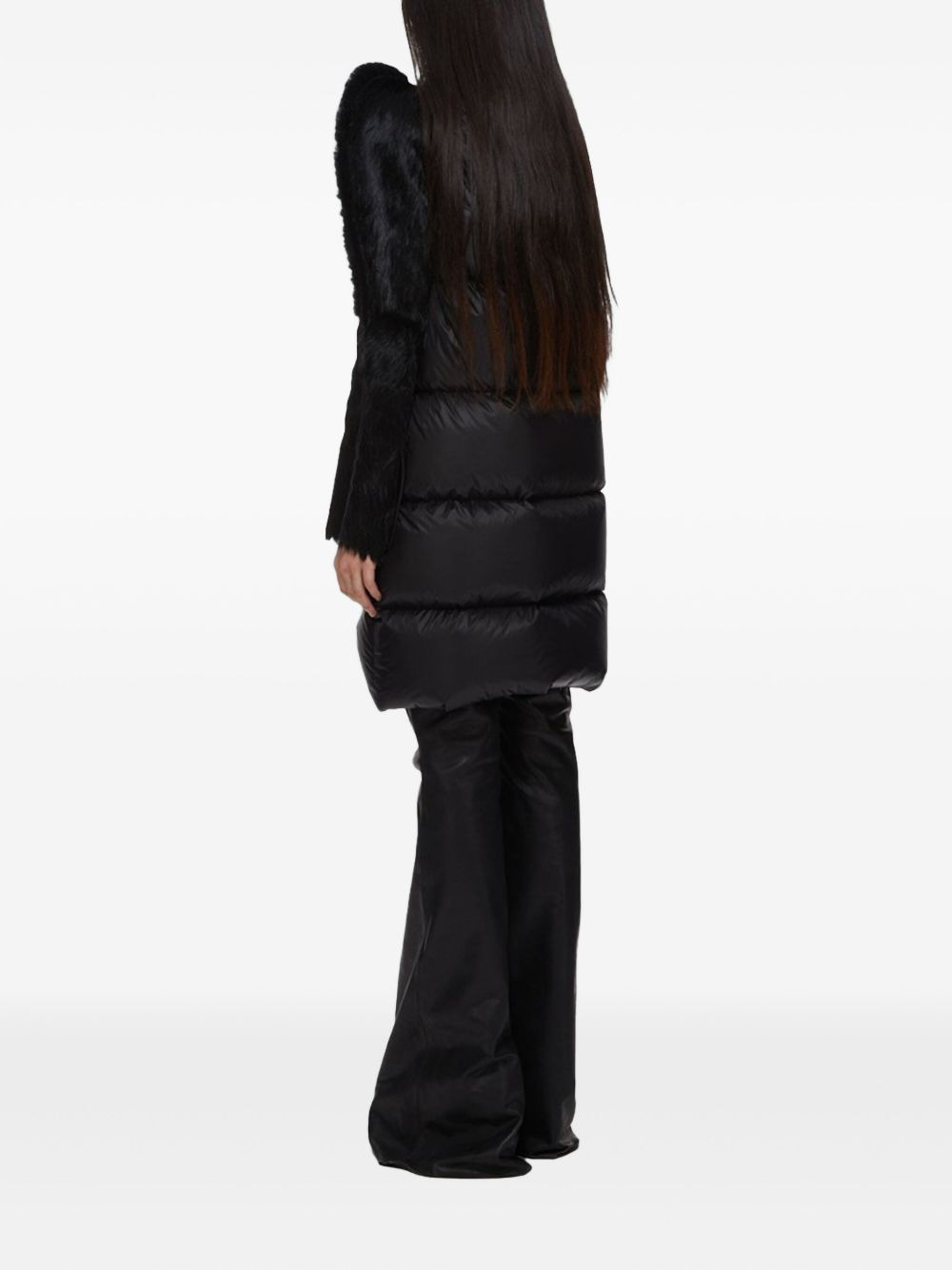 fur-trimmed quilted coat - 3