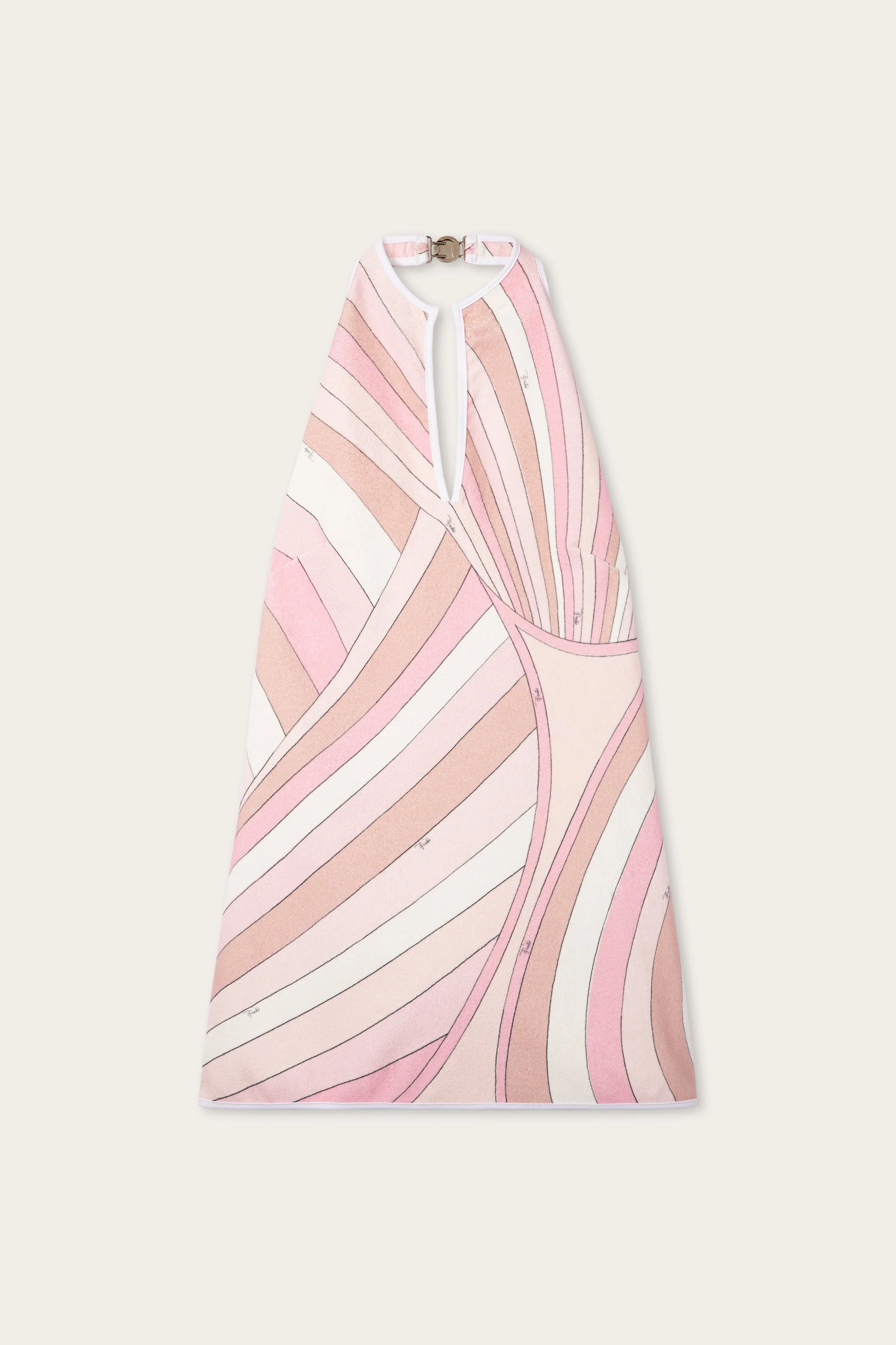 IRIDE PRINT COTTON TERRY DRESS - 1