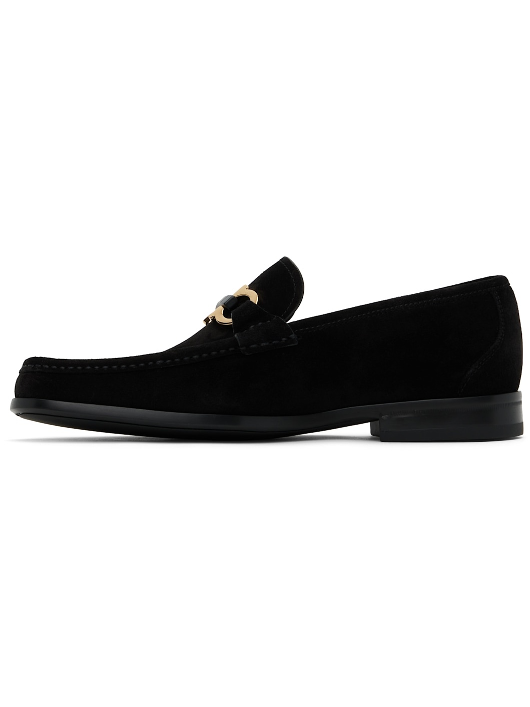 Black Gancini Ornament Loafers - 3