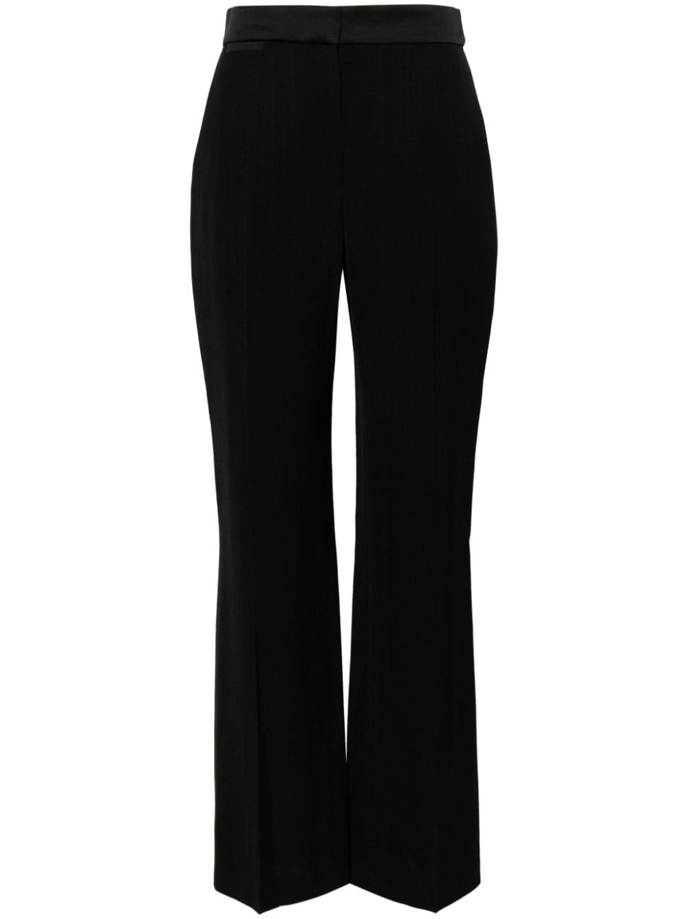 pressed-crease long-length straight-leg trousers - 1