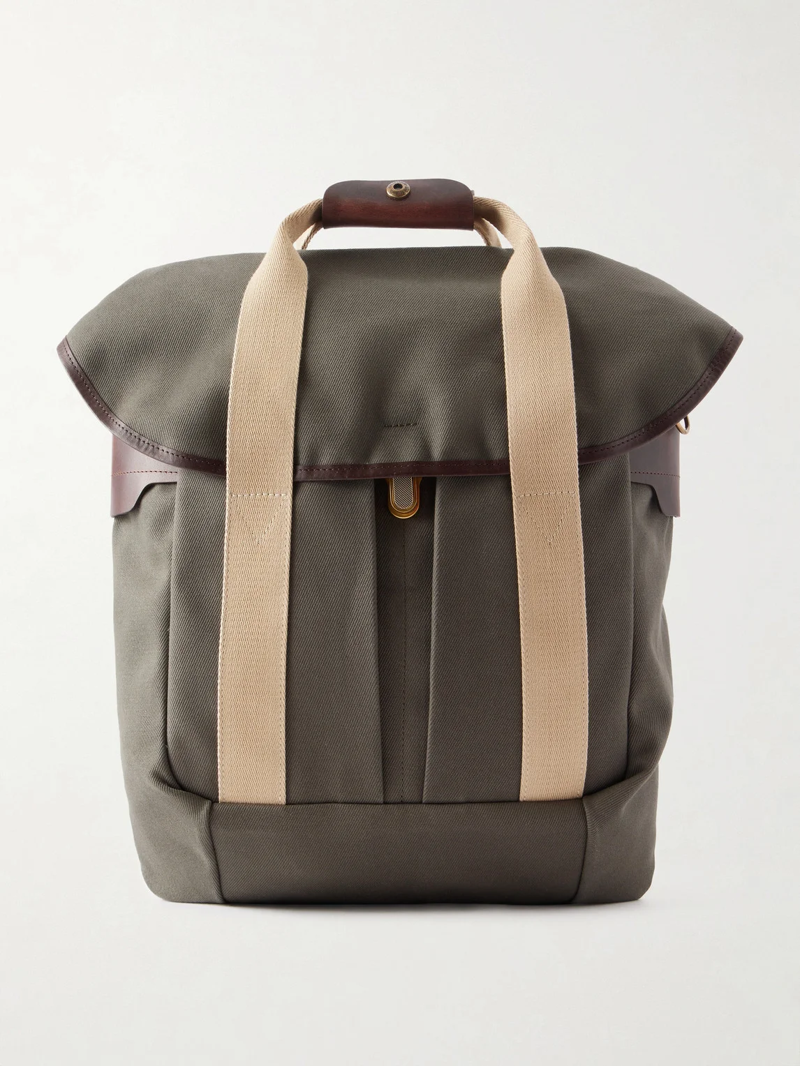 Chiloé Leather-Trimmed Waxed Cotton-Canvas Backpack - 1