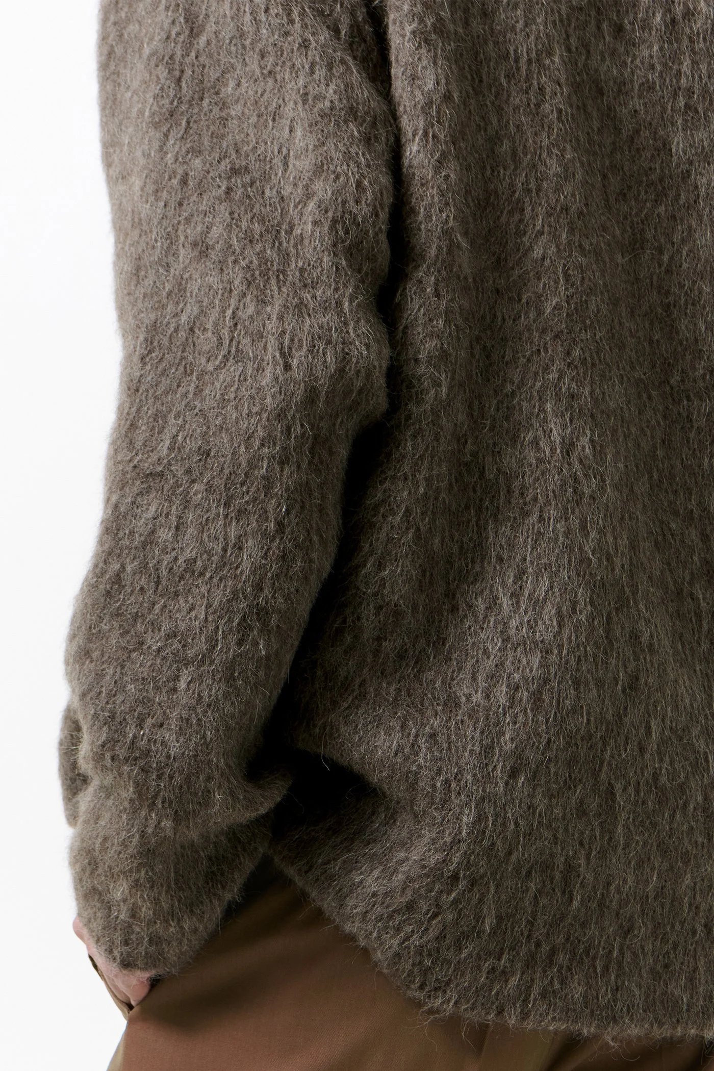 Our Legacy Cardigan Mole Grey Hairy Wool | REVERSIBLE