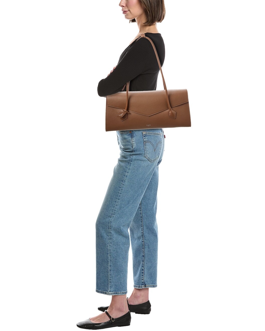 ALAIA Le Teckel Flap Leather Tote - 4