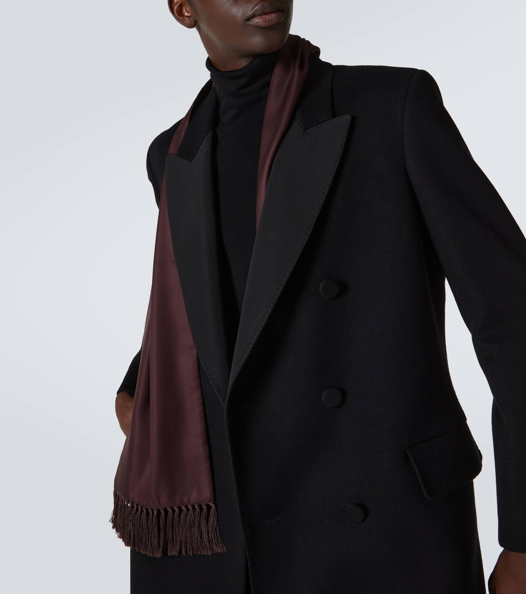 Double-breasted cashmere coat - 5