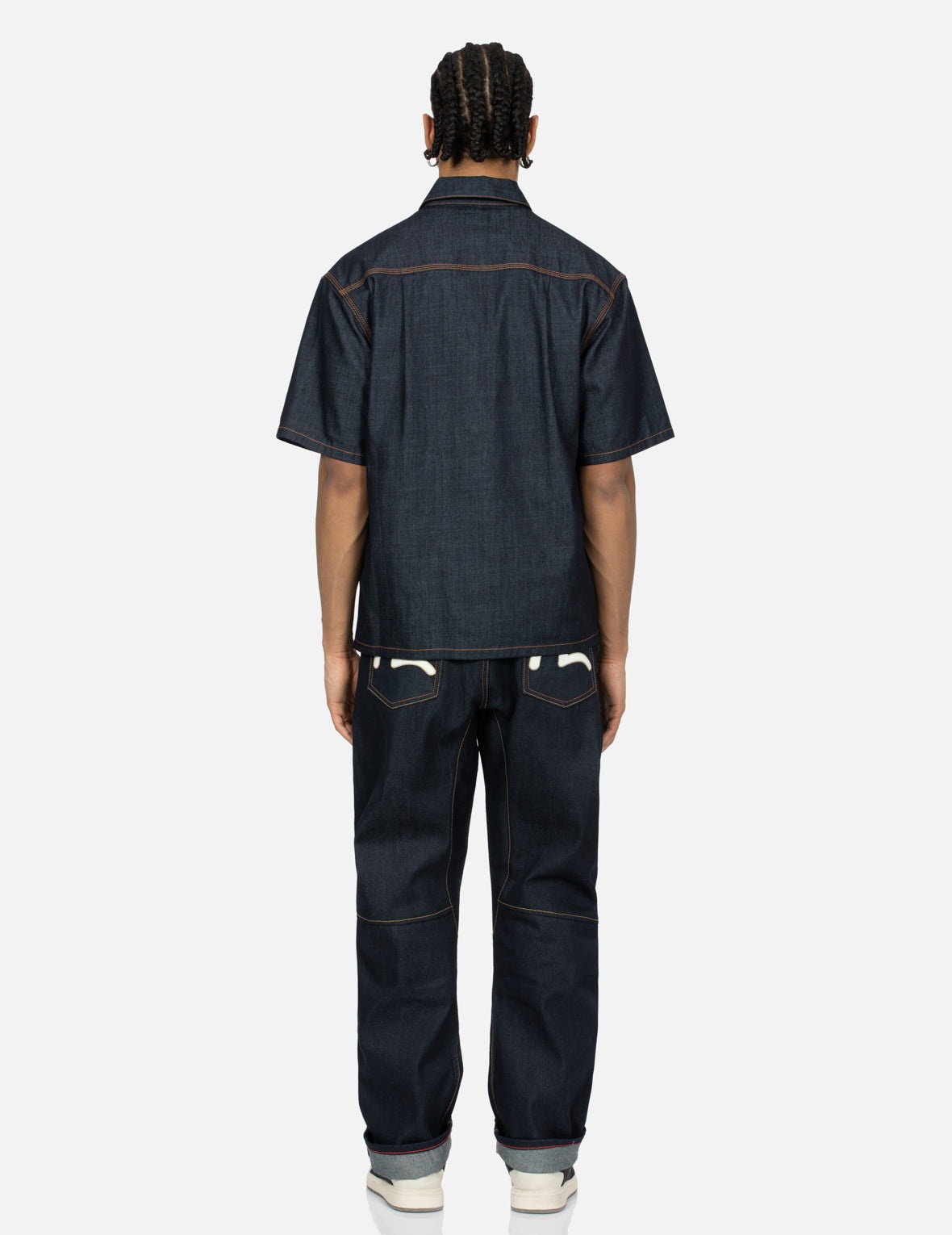 Seagull Embroidery 3D Cut Jeans - 5