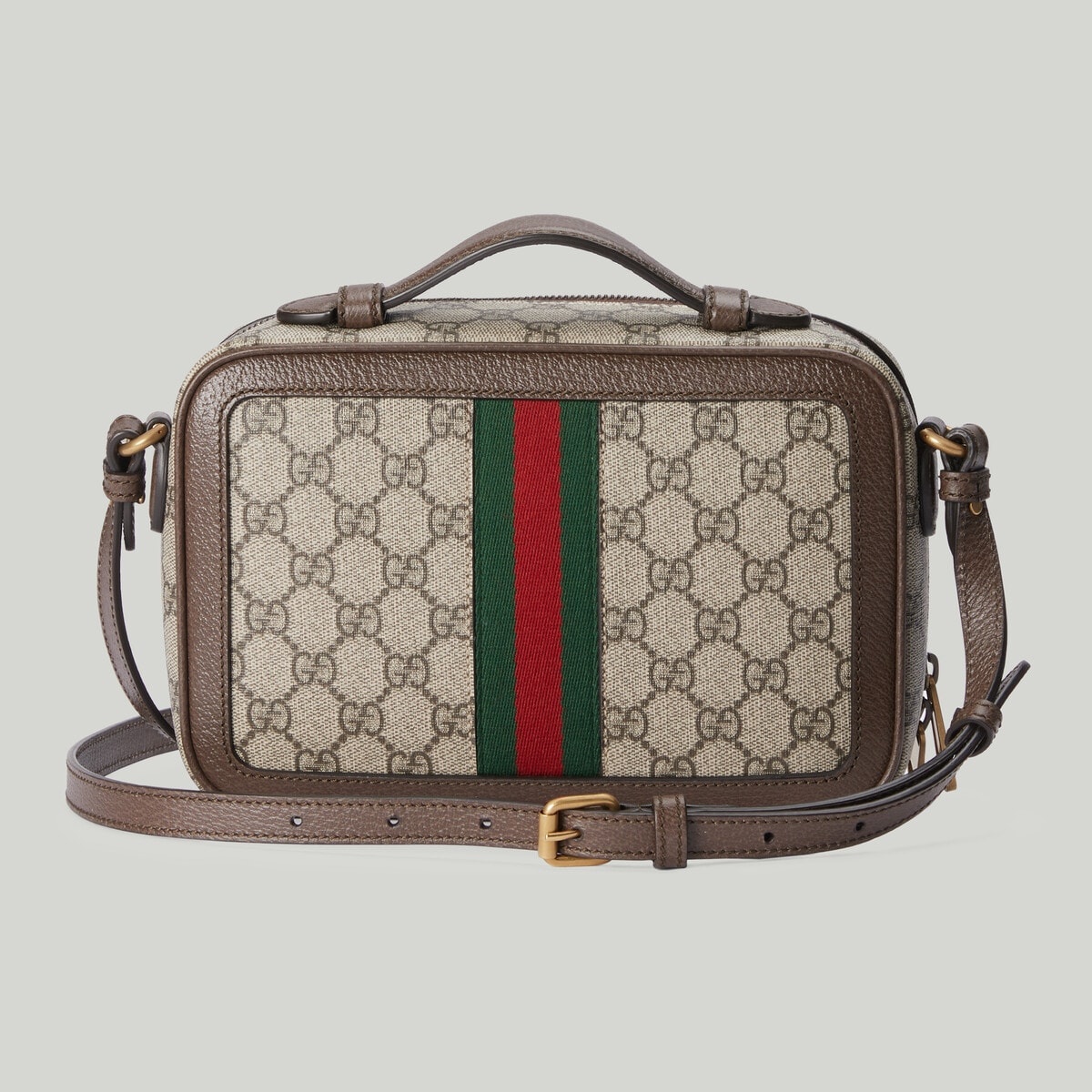 【GUCCI】GG マルスピオ スモールサイズ バッグ Preloved Gucci GG Canvas Web Strap Small Crossbody Messenger