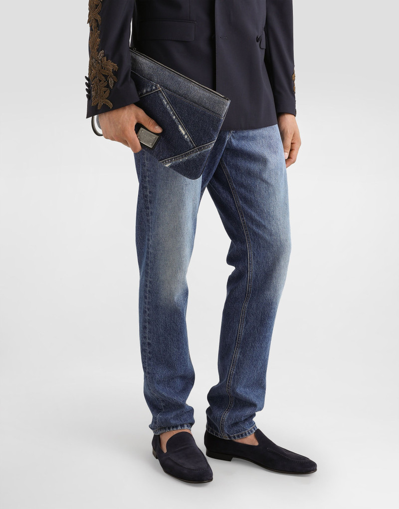 Dolce & Gabbana Denim patchwork necessaire outlook