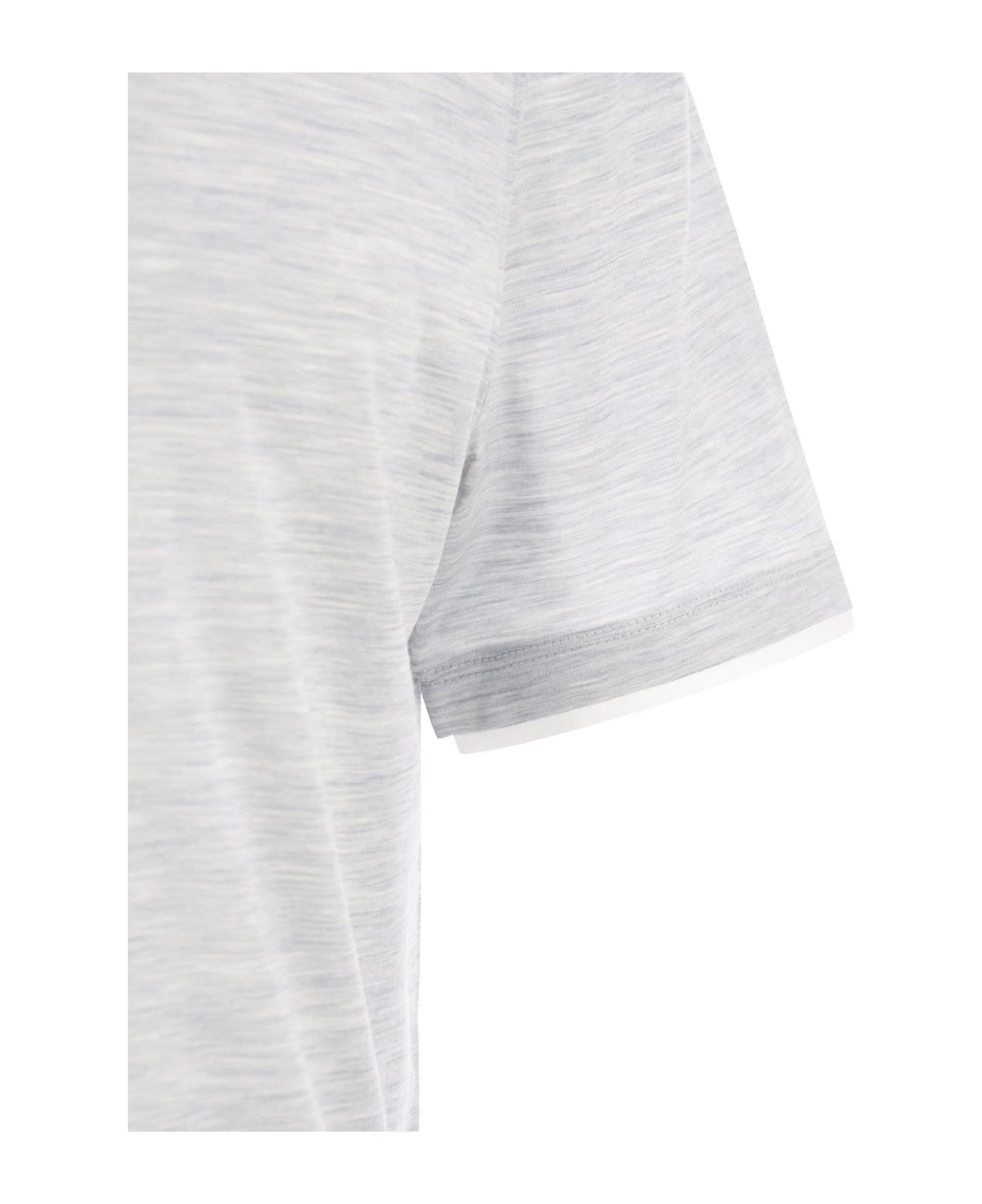 Slim Fit Crew-neck T-shirt In Lightweight Cotton Jersey - 4