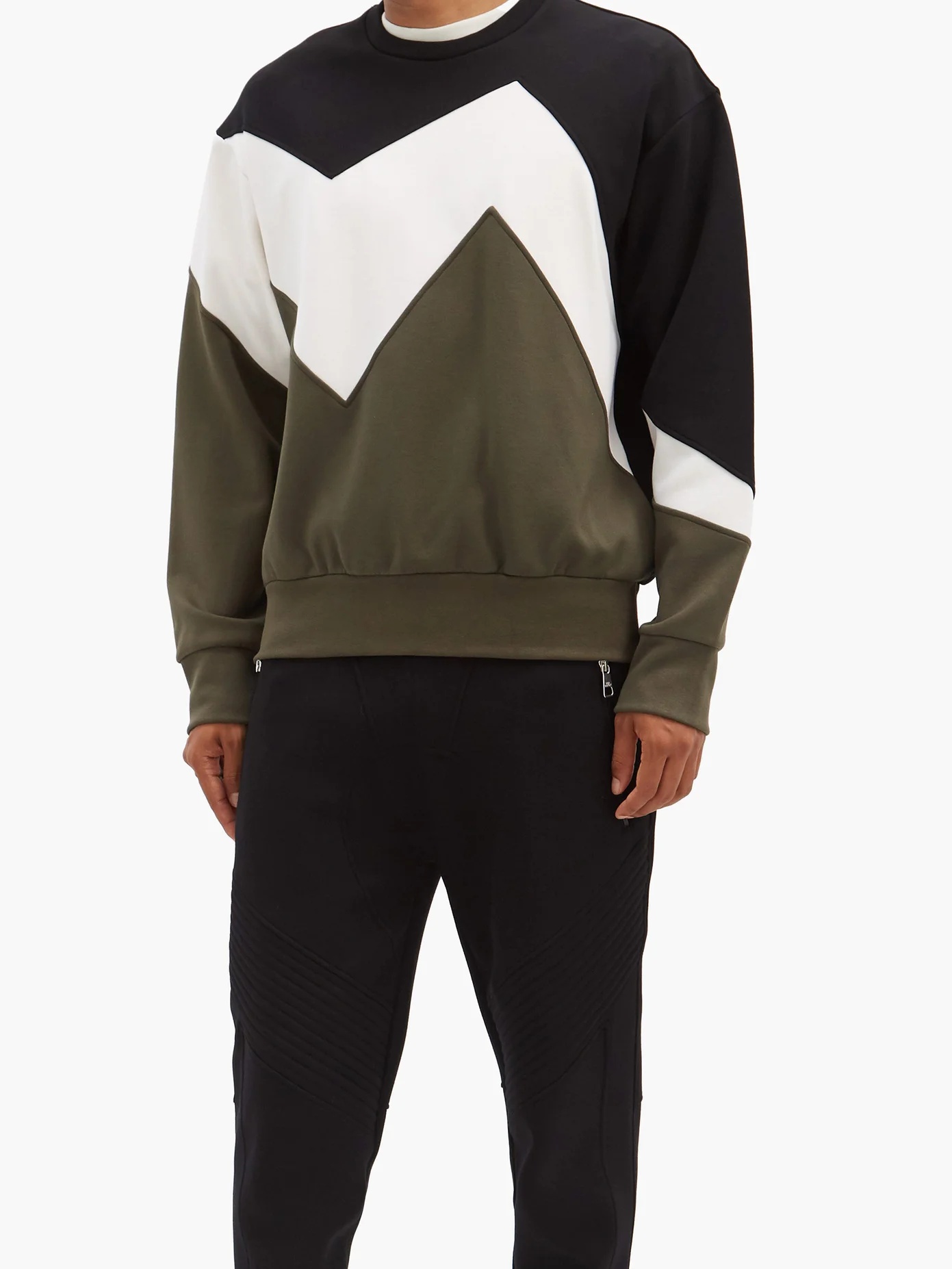 Zig-zag jersey sweatshirt - 2