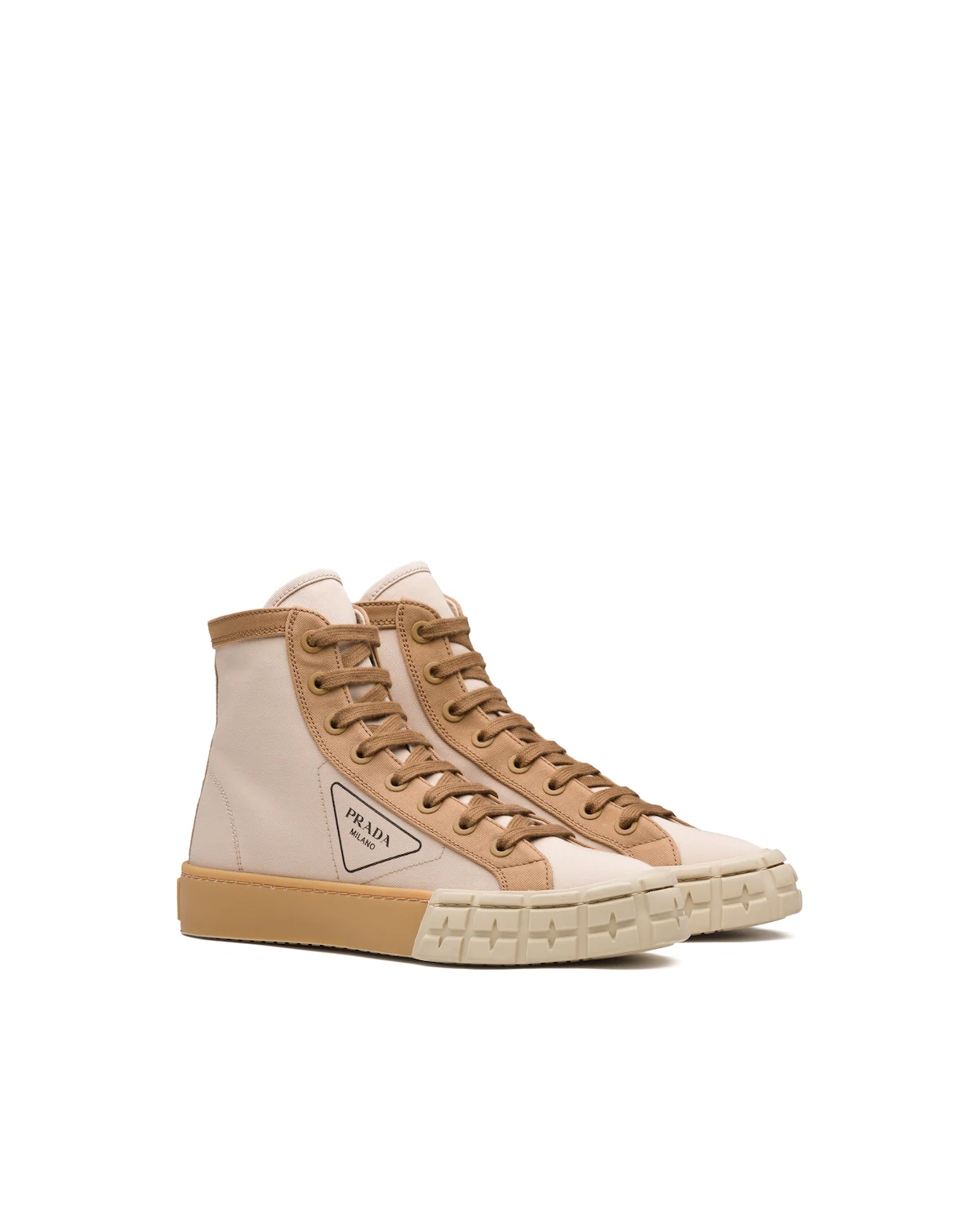 Gabardine high-top sneakers - 1