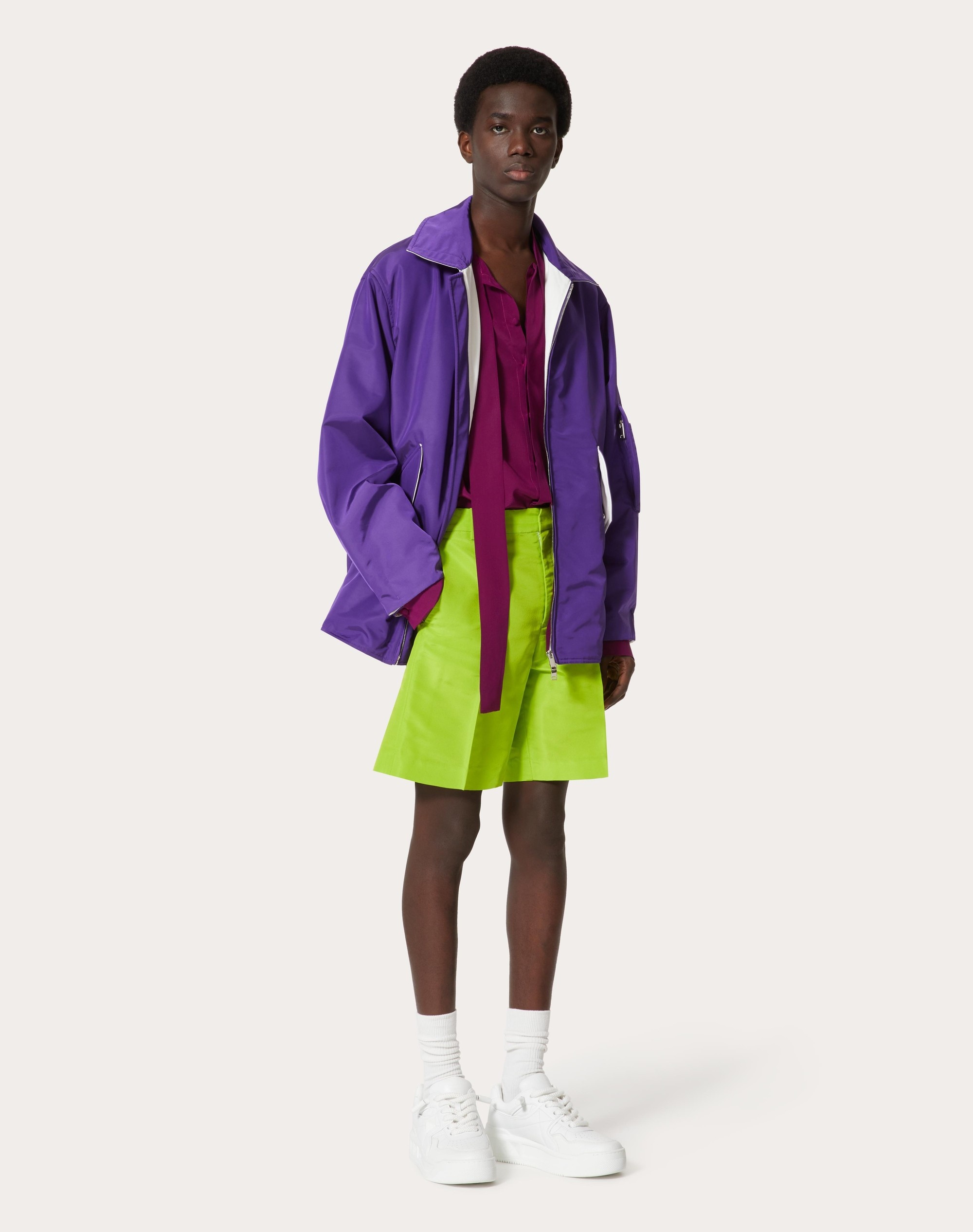SILK FAILLE BERMUDA SHORTS - 2
