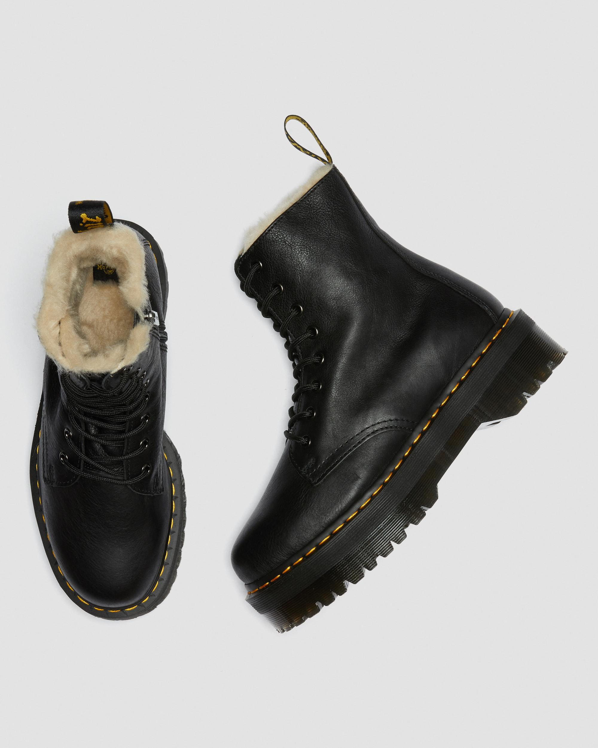 Jadon Boot Leather Faux Fur Lined Platforms - 5